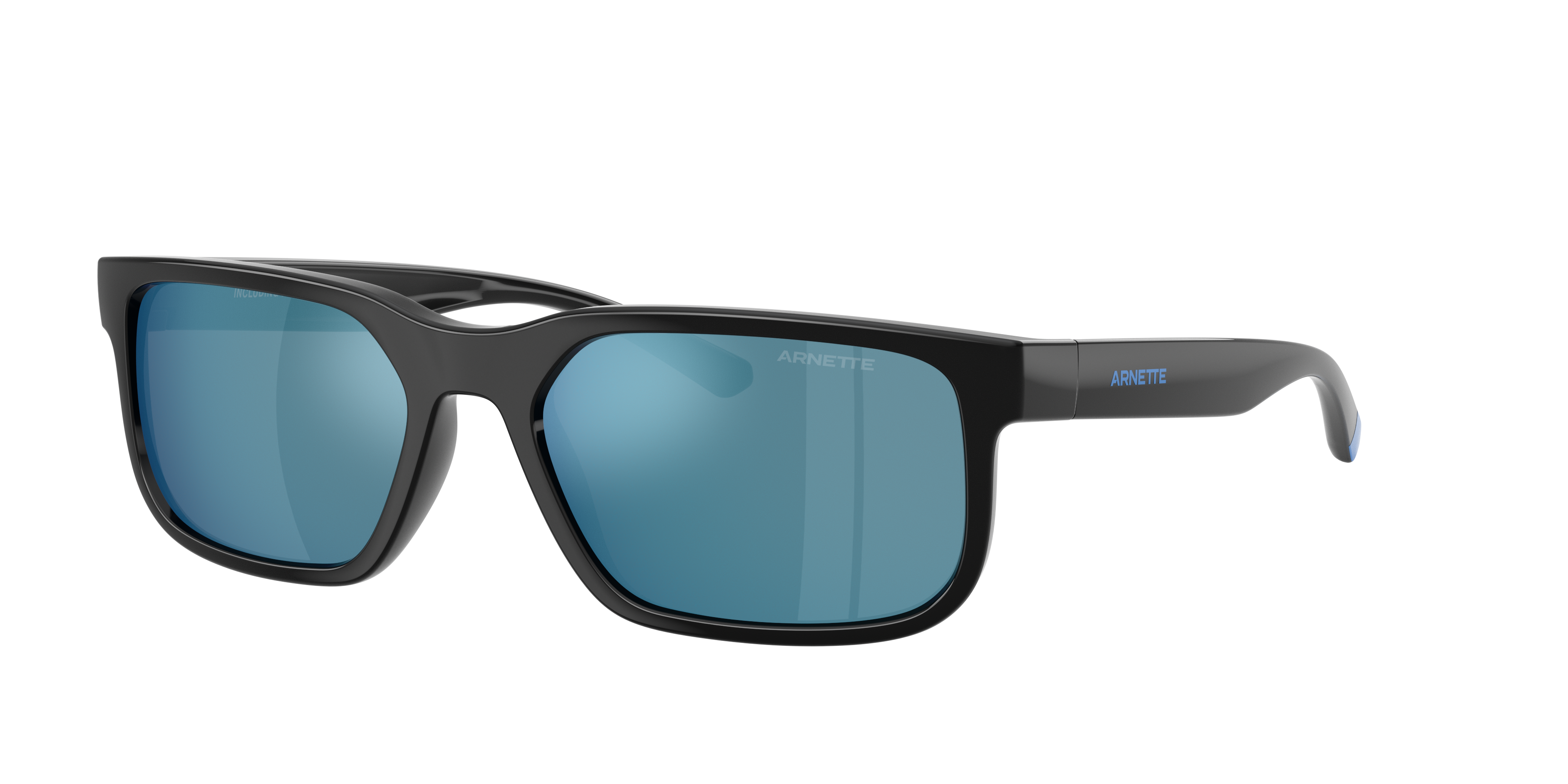Arnette Man Sunglass AN4372 -  Frame color: Recycled Black, Lens color: Blue Mirror Blue