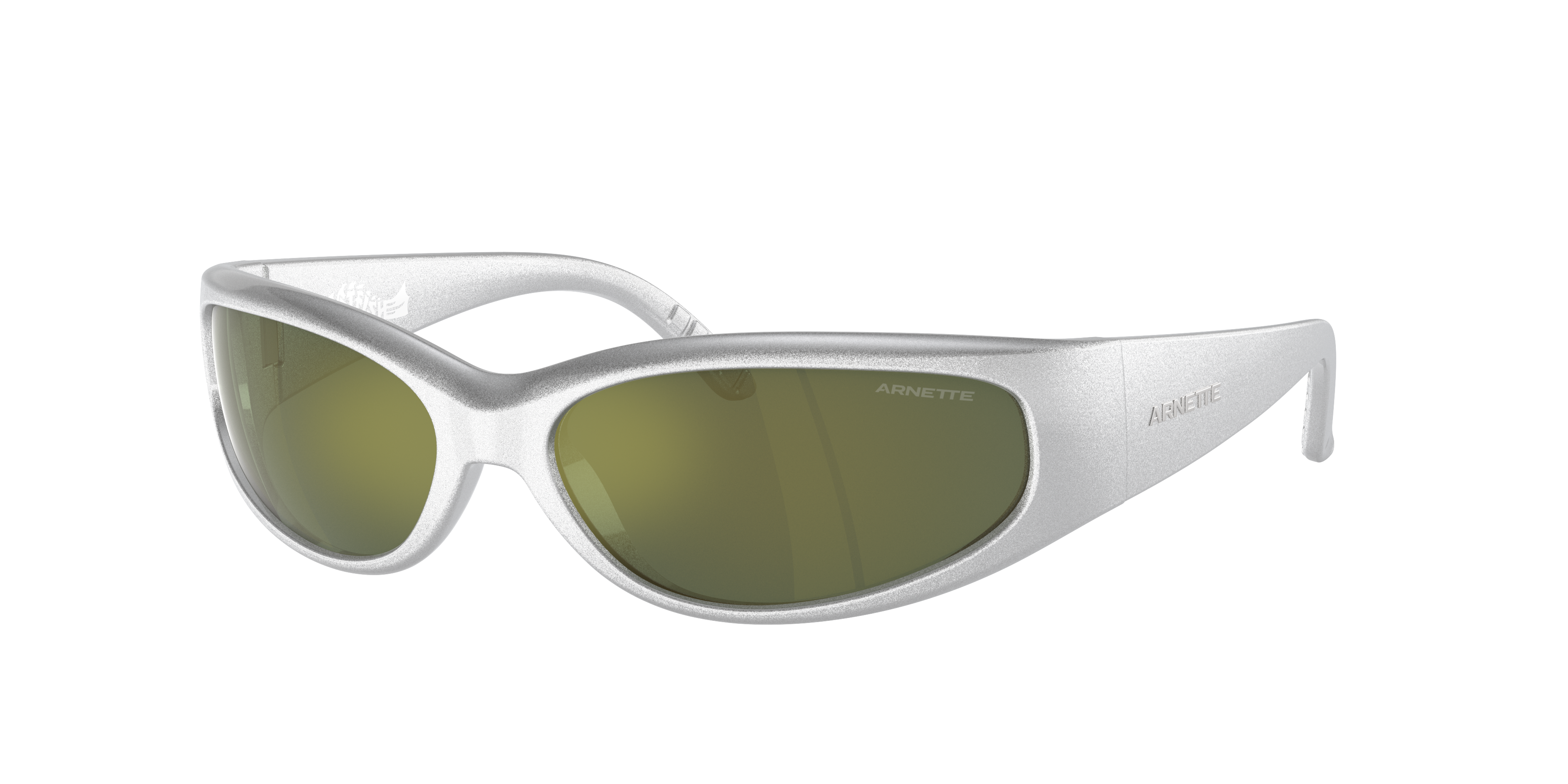 Arnette Man Sunglass Catfish -  Frame color: Metallic Silver, Lens color: Dark Green Mirror Petrol