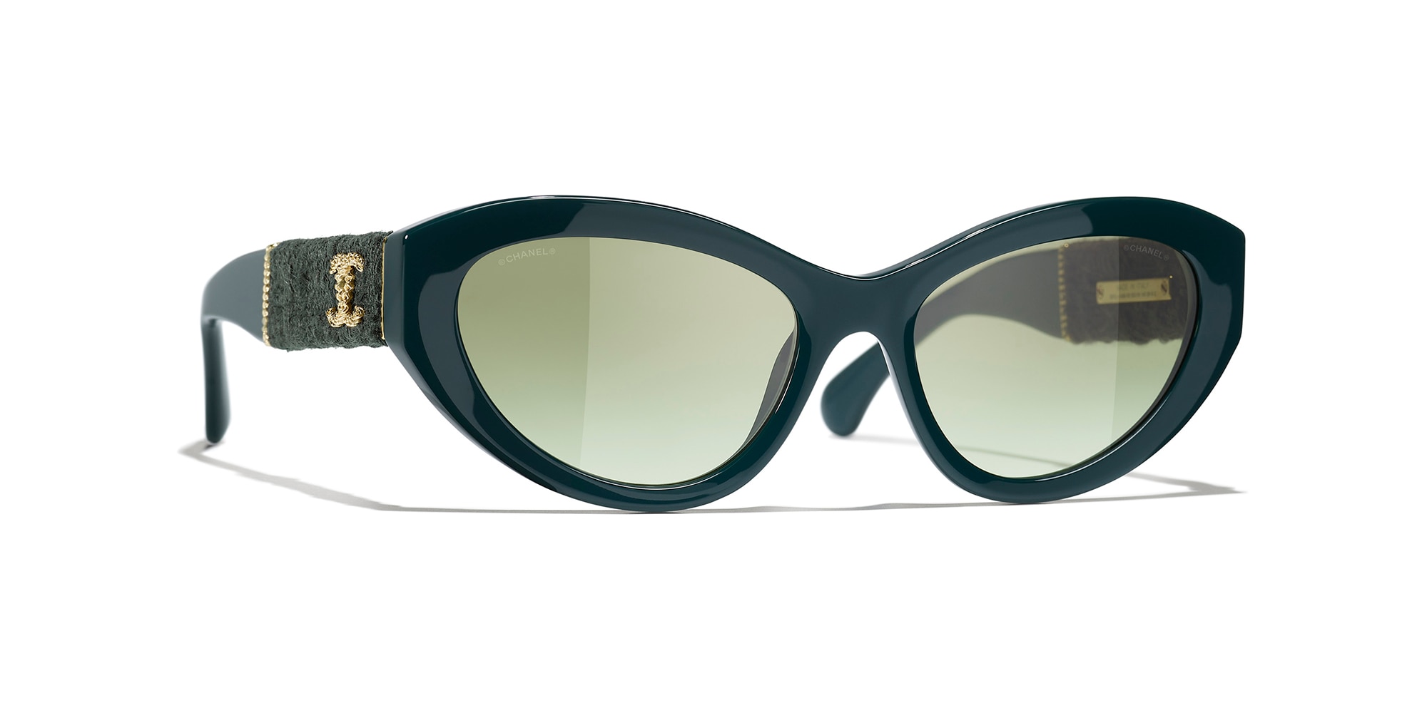 Chanel Woman Sunglass Cat Eye Sunglasses CH5513 -  Frame color: Green Vandome, Lens color: Green