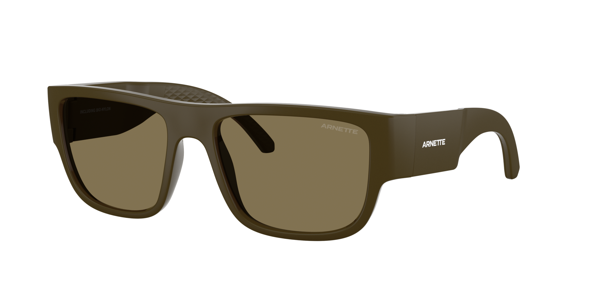 Arnette Mann Sunglass AN4377 - Rahmenfarbe: Green Matte Inside/Outside, Linsenfarbe: Kaffee