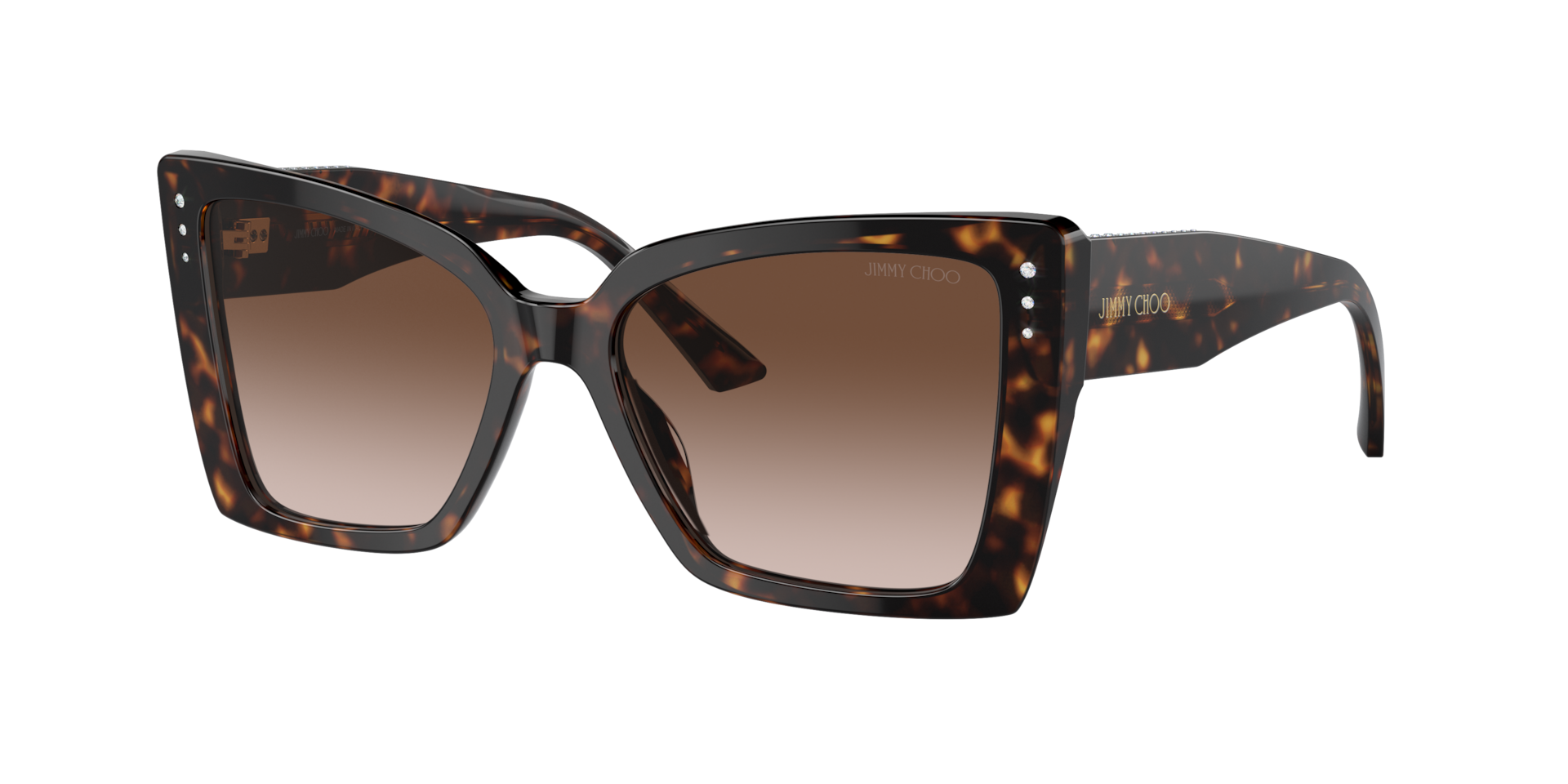 Jimmy Choo Femme Sunglass JC5001B - Couleur du Monture: Havana, Couleur de Lentille: Dégradé Marron