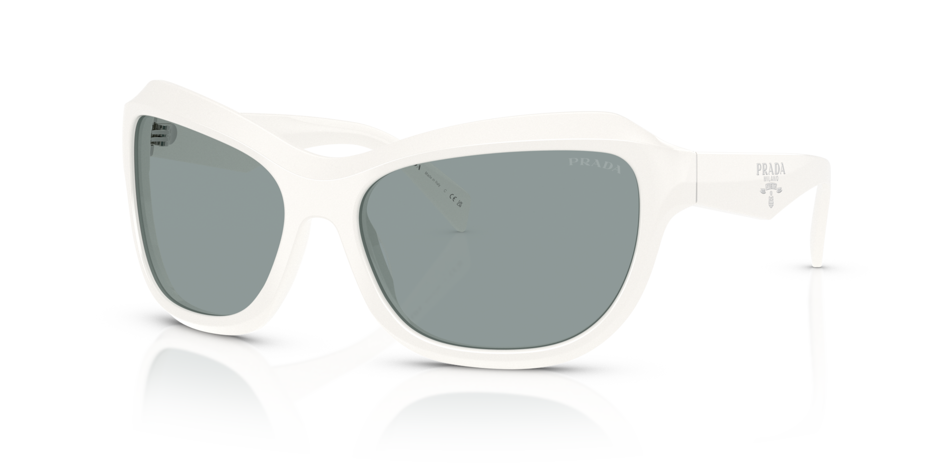 Prada PR A27S L (62 - 17) with Grey lenses and White frame