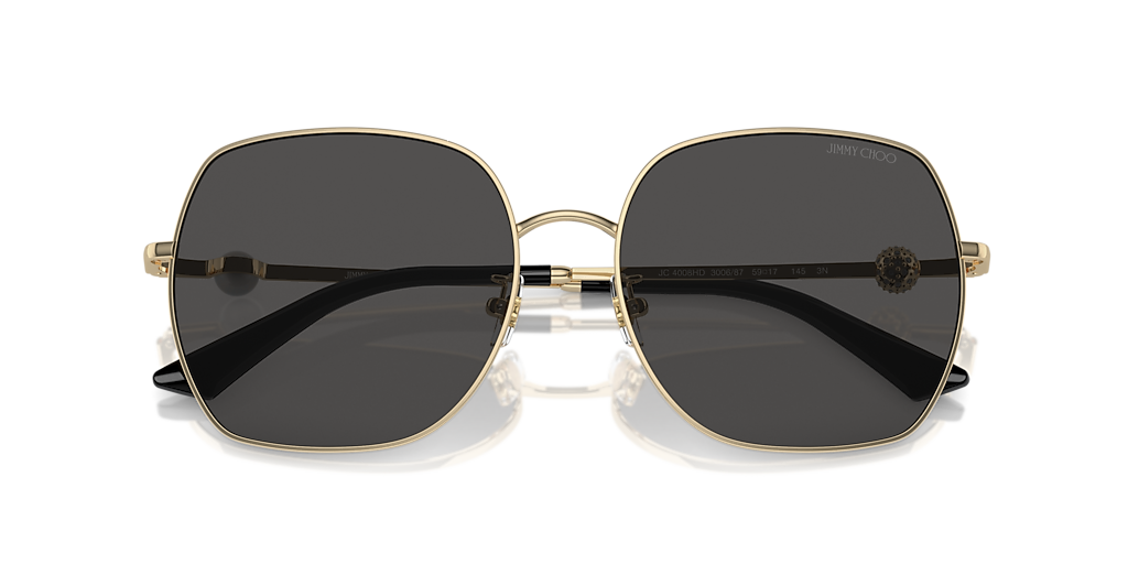Jimmy Choo JC4008HD XXL (59 - 17) with Grey lenses and Gold frame