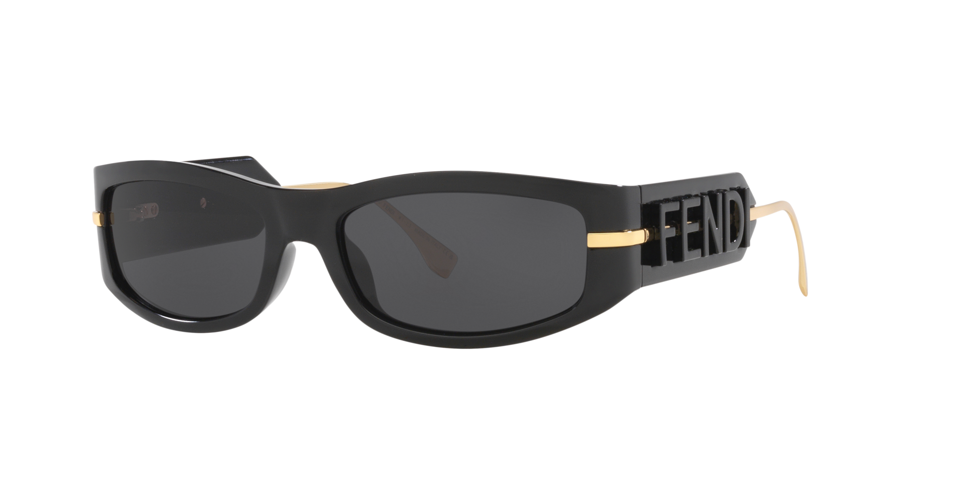 Fendi Femme Sunglass Fendigraphy Fe40120I - Couleur du Monture Noir brillant Couleur de Lentille Gris 210 €