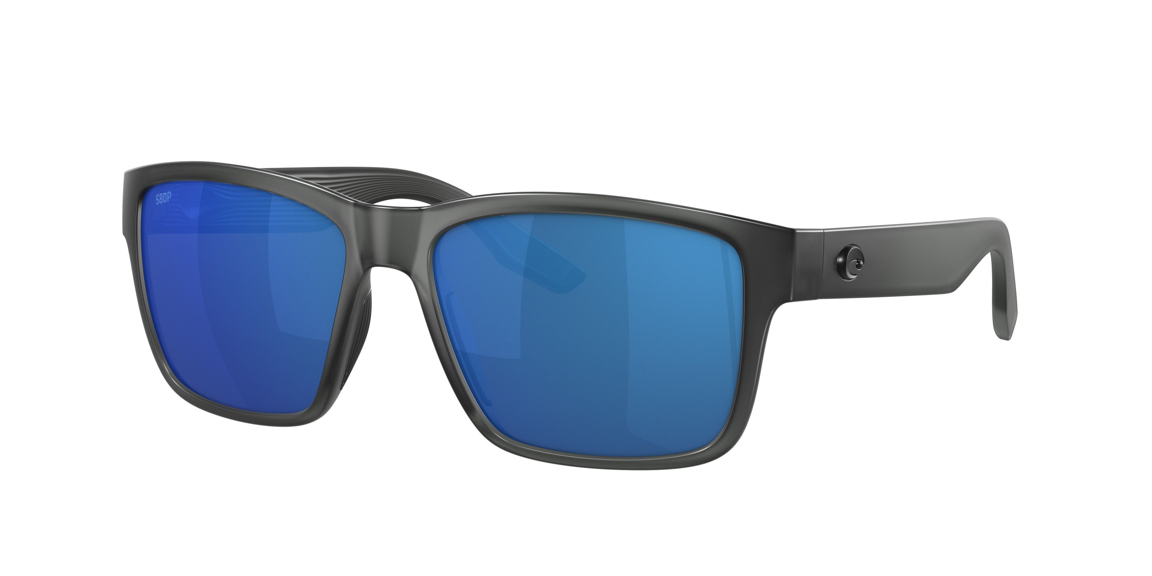 Costa Man Sunglass Paunch -  Frame color: Matte Smoke Crystal, Lens color: Blue Mirror