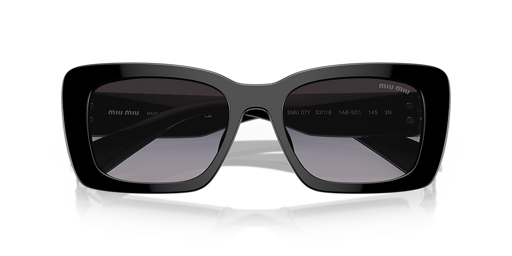 Miu Miu MU 07YS L (53 - 18) with Grey lenses and Black frame