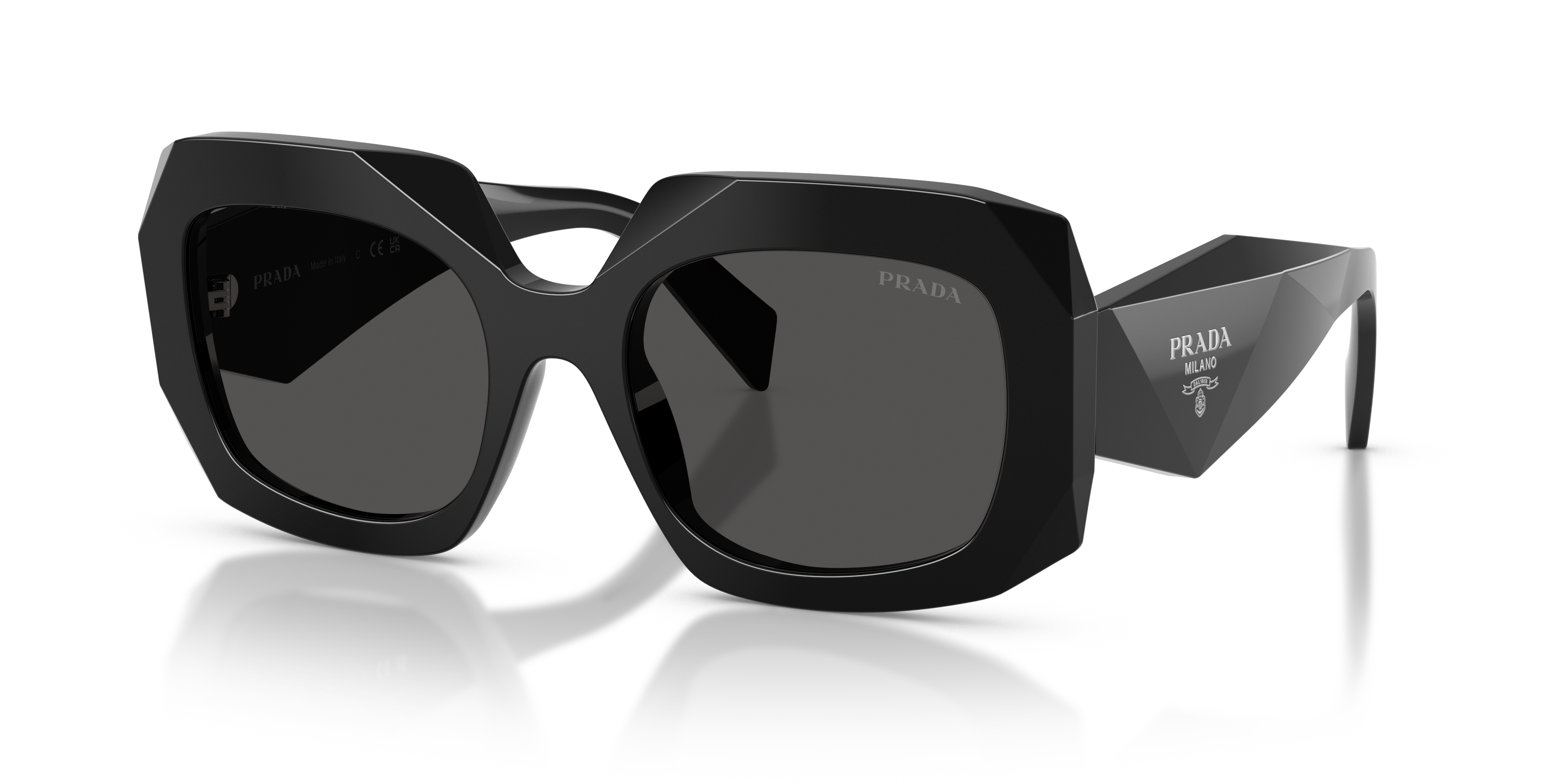 Prada PR B23S M (54 - 20) with Grey lenses and Black frame