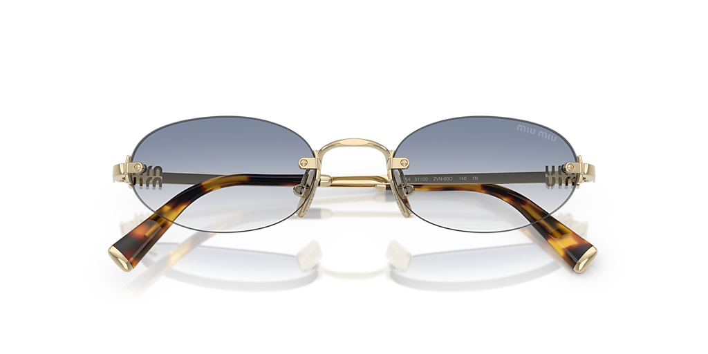 Miu Miu MU A54S S (51 - 20) with Blue lenses and Gold frame