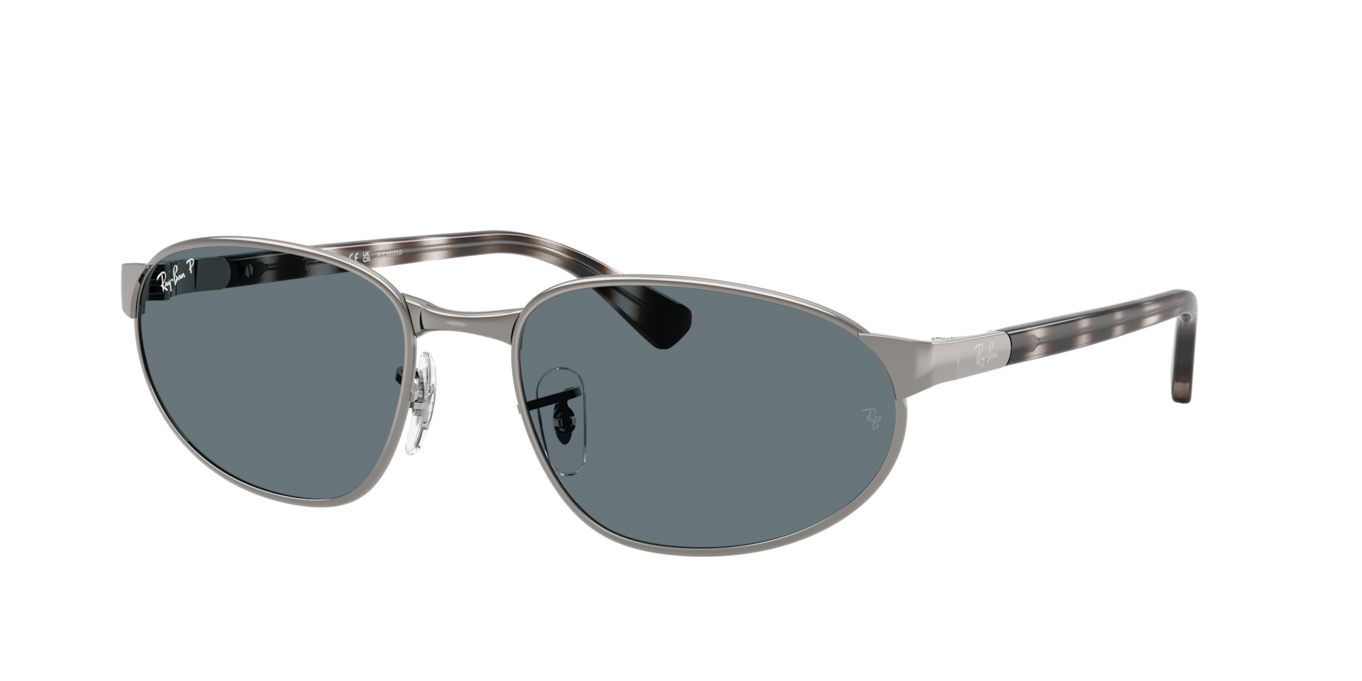 Ray-Ban Unisex Sunglass RB3777 -  Frame color: Gunmetal, Lens color: Dark Blue Polarized