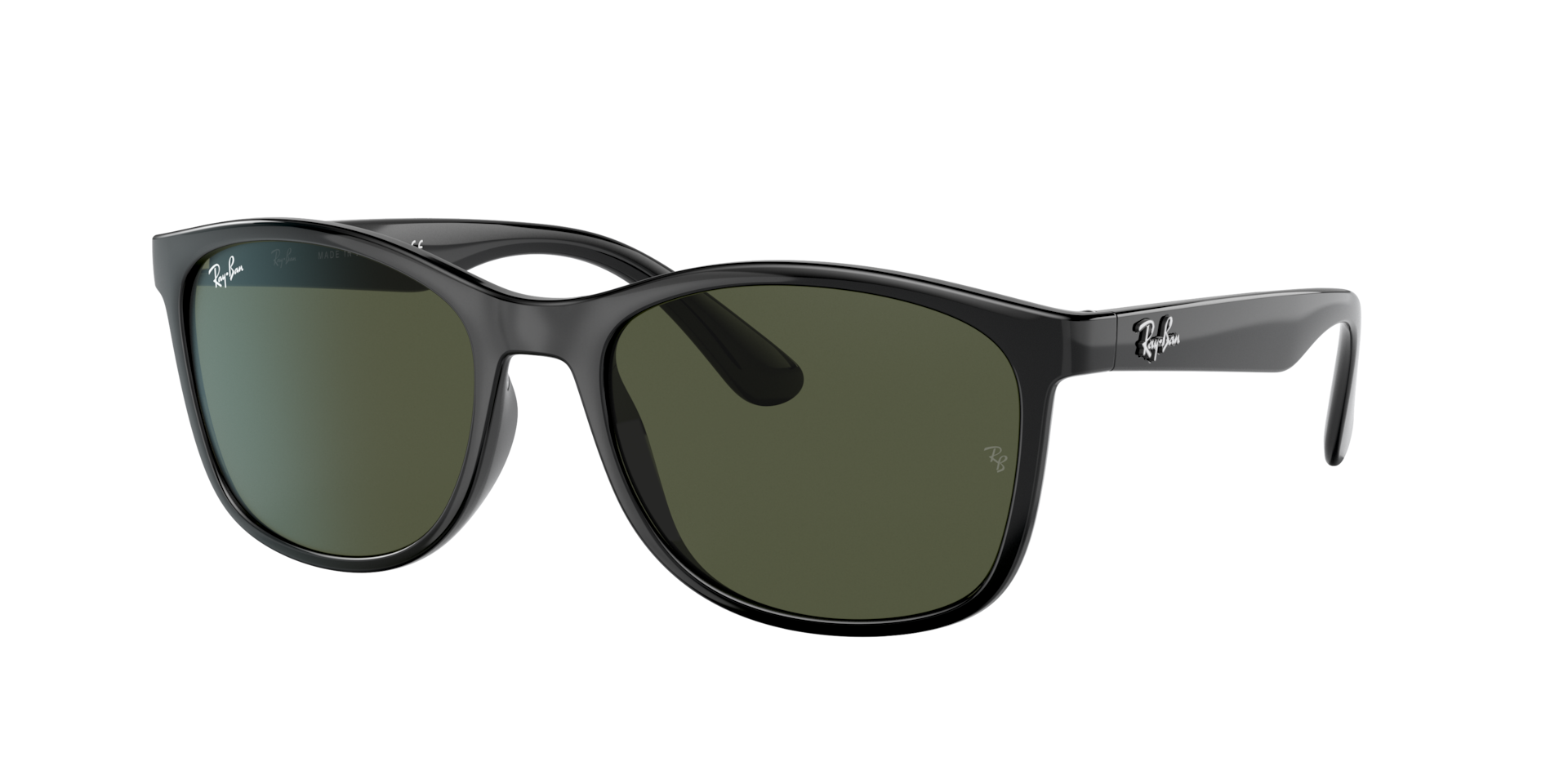 Ray-Ban Unisex Sunglass RB4374 -  Frame color: Black, Lens color: Green