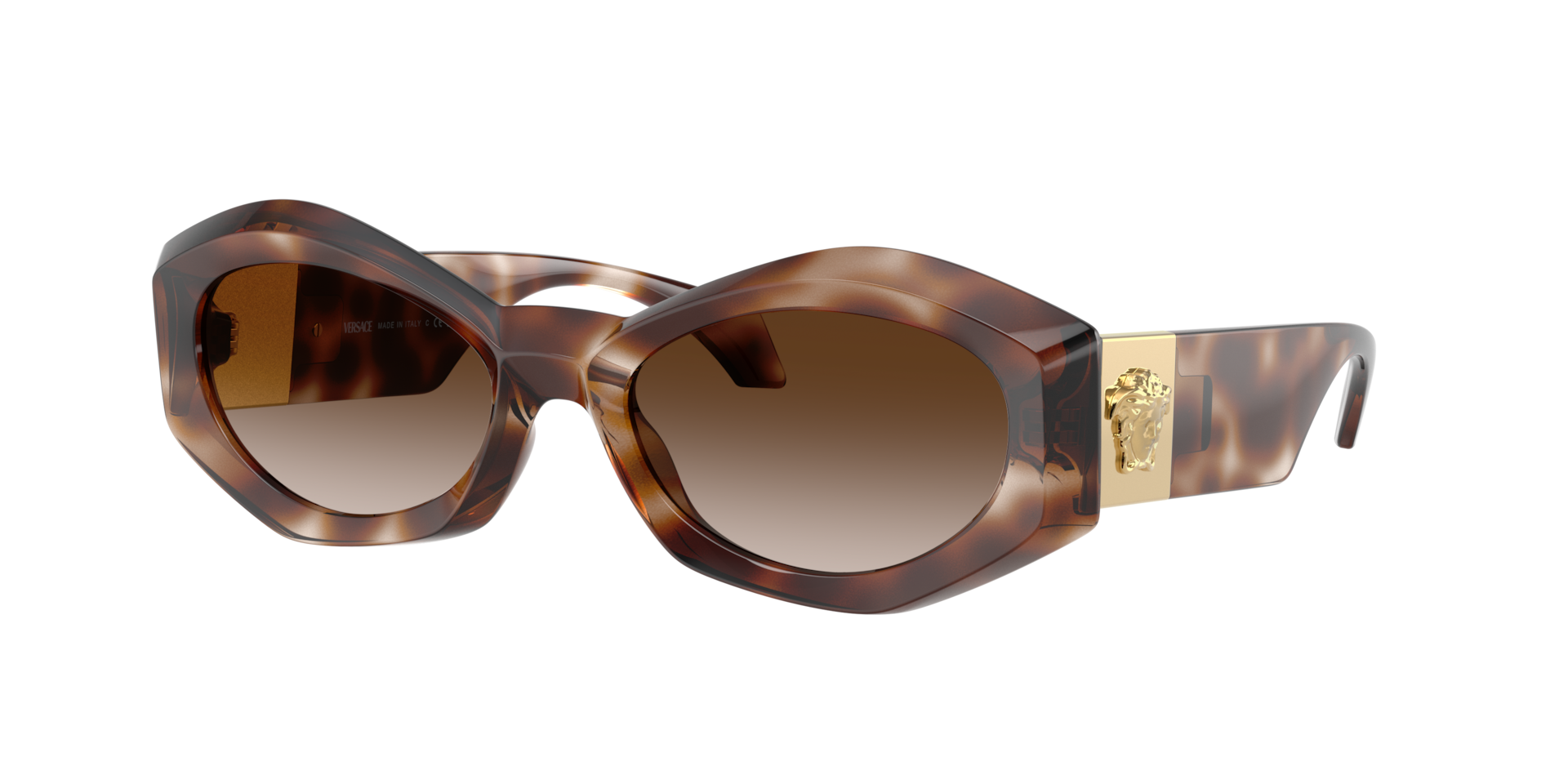 Versace VE4466U M (54 - 19) with Brown lenses and Tortoise frame