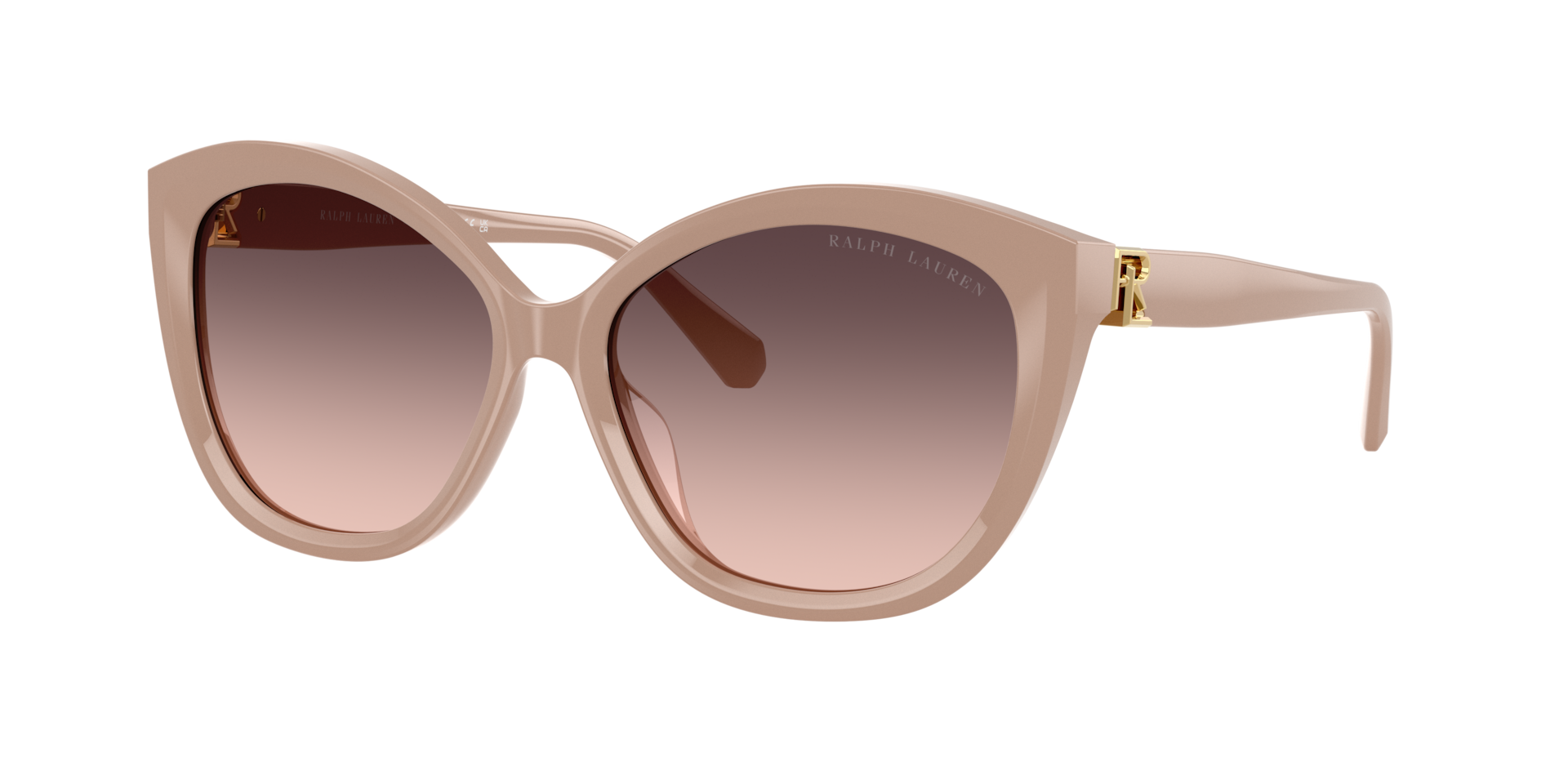 Ralph Lauren Frau Sunglass RL8225U - Rahmenfarbe: Solid Nude, Linsenfarbe: Grau Rosa Verlaufstönung