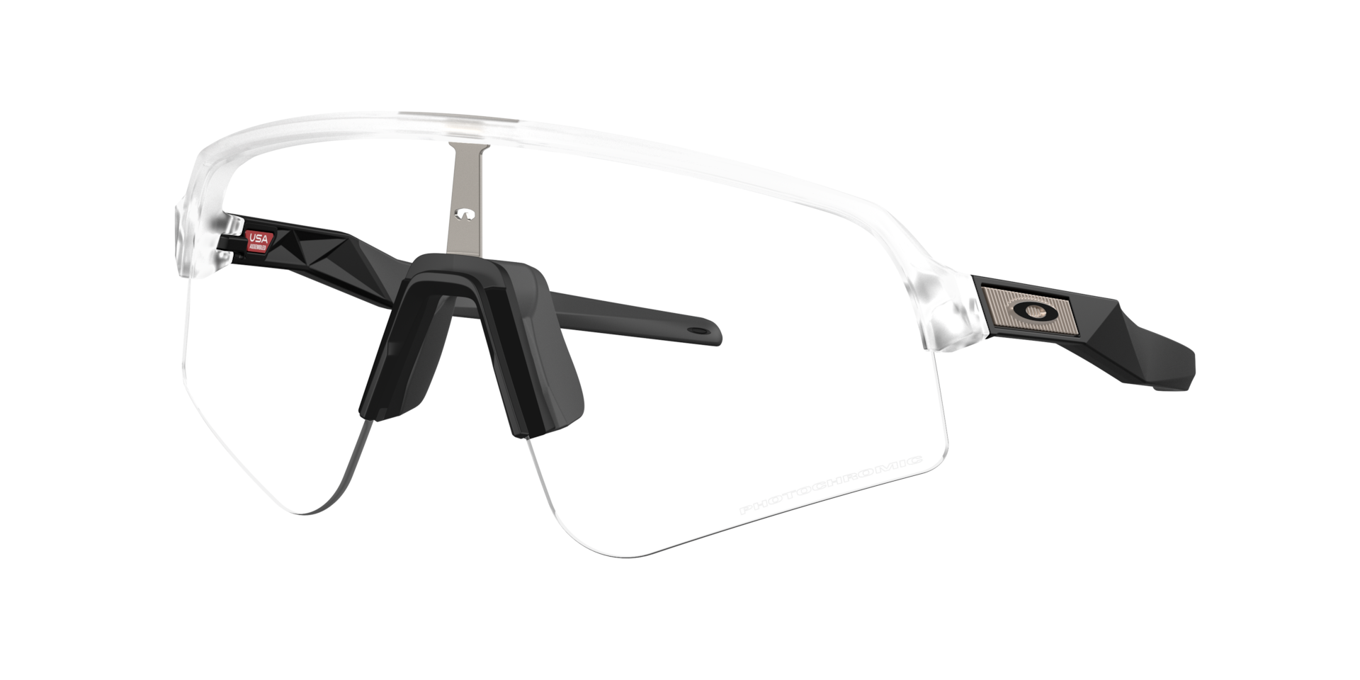 Oakley Homme Sunglass Sutro™ Lite Sweep - Couleur du Monture: Incolore mat, Couleur de Lentille: Photochromique Iridium Incolore/Noir