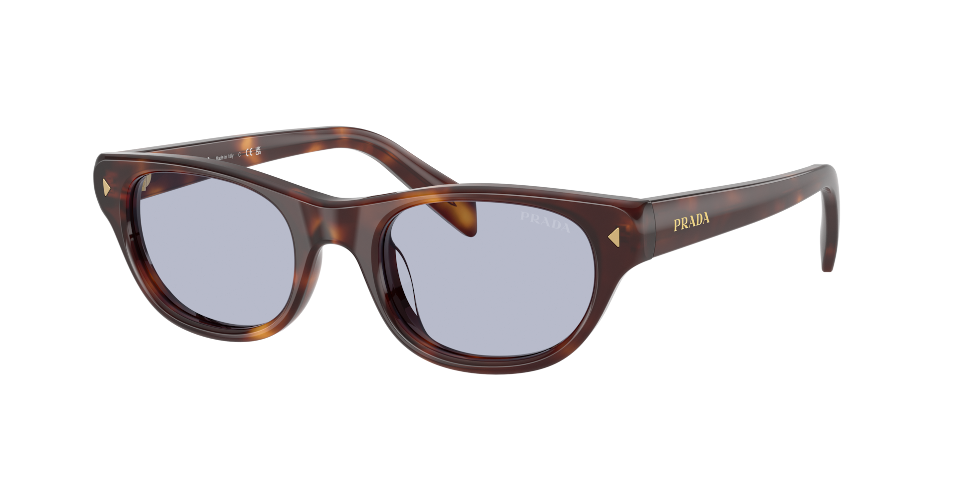 Prada Purple Pr C08s 15W30x Woman Sunglasses Acetate Turtle Violet Cat Eye Normal - Image 3