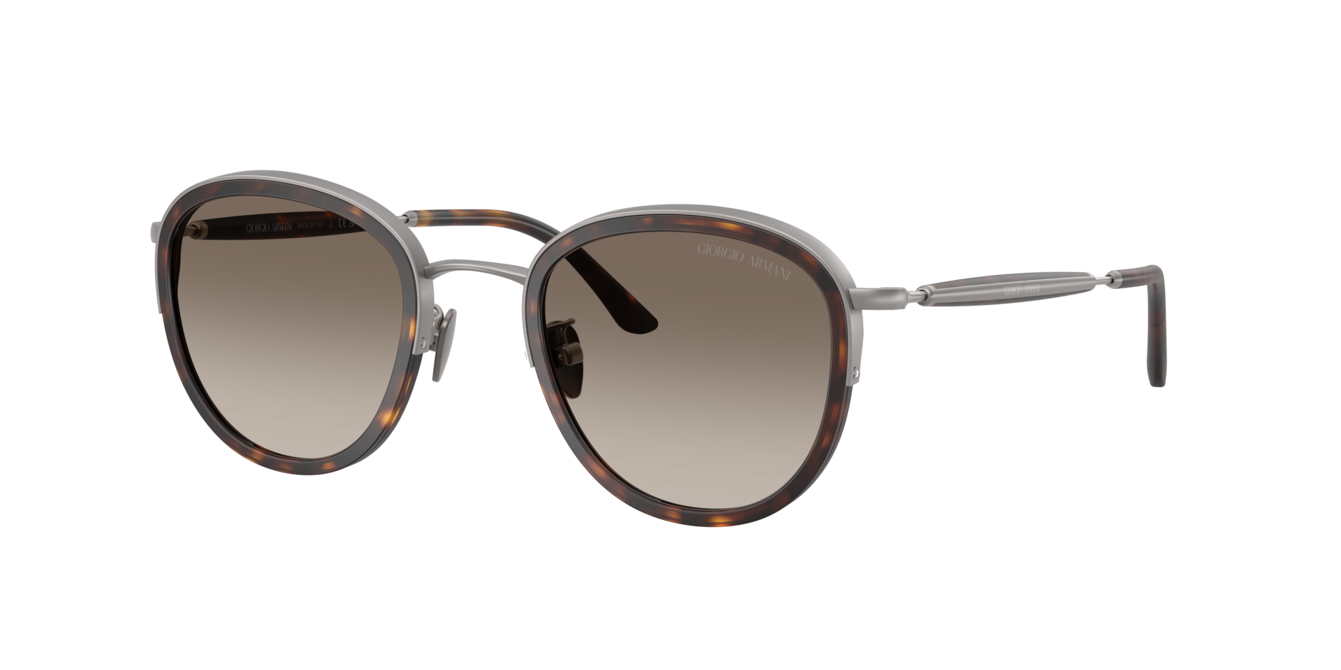 Giorgio Armani Man Sunglass AR6176 - Frame color: Matte Gunmetal, Lens color: Light Brown Gradient Grey