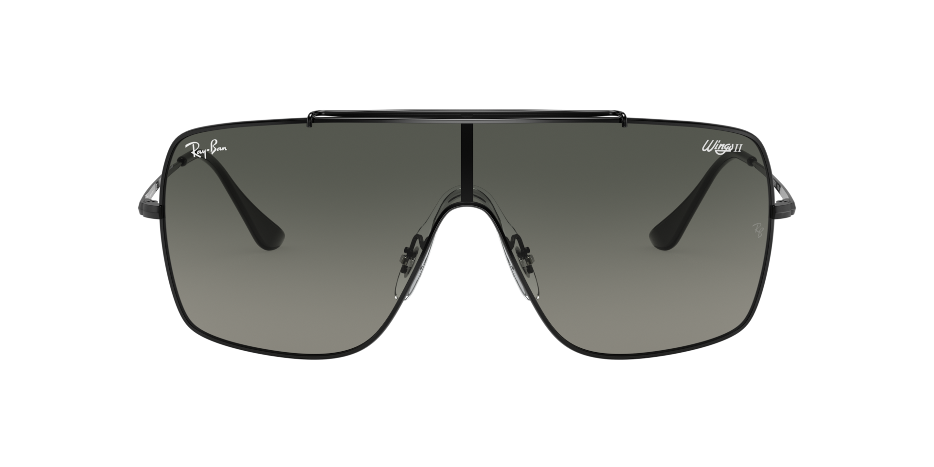 Ray-Ban Wings II XXL (0 - 135) with Grey lenses and Black frame
