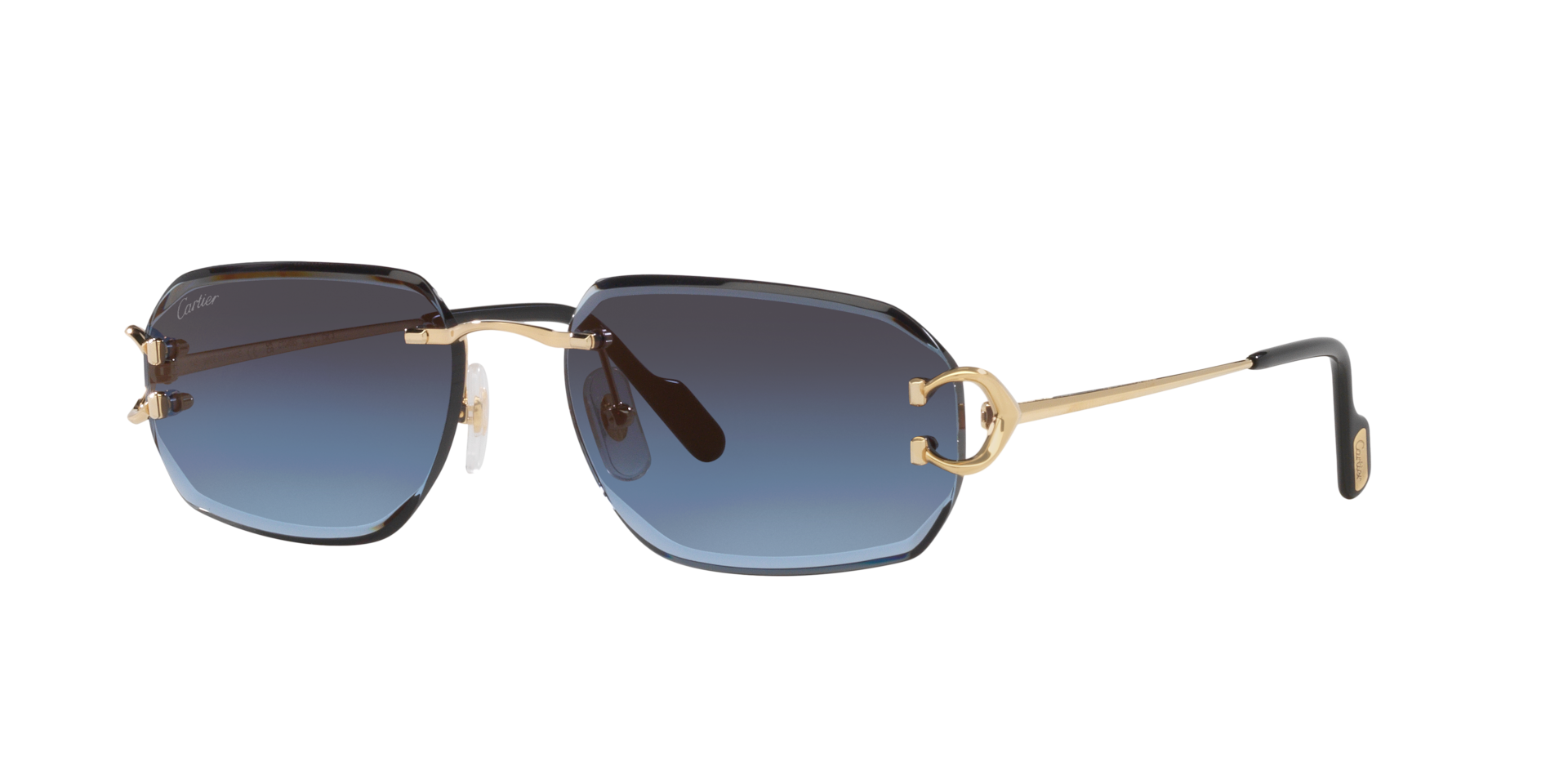 Cartier Homme Sunglass CT0468S - Couleur du Monture: Or, Couleur de Lentille: Bleu