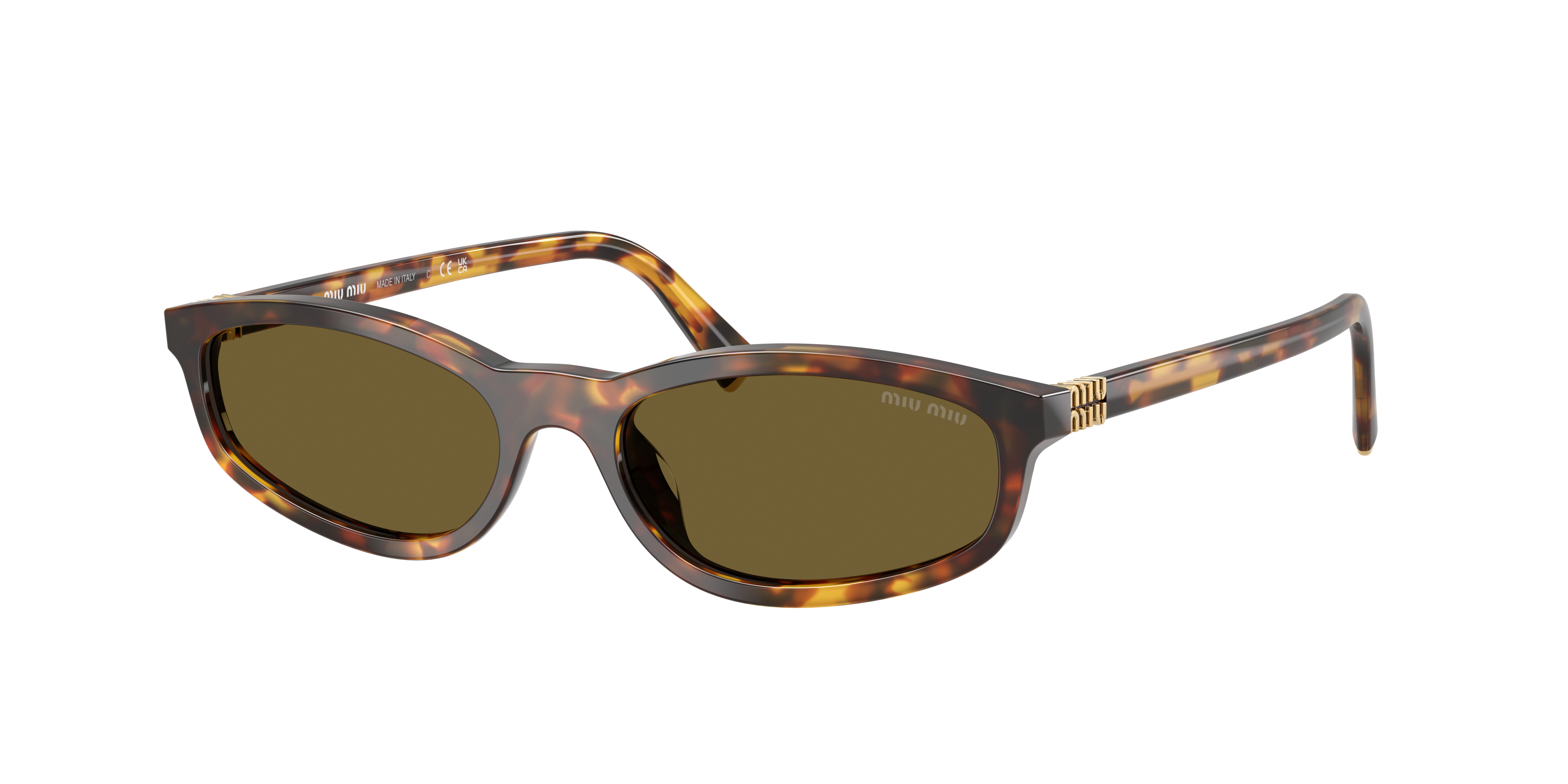 miu miu ブラウン サングラス ケース付き Miu Miu MU A06S S (54 - 17) with Brown lenses and Tortoise frame