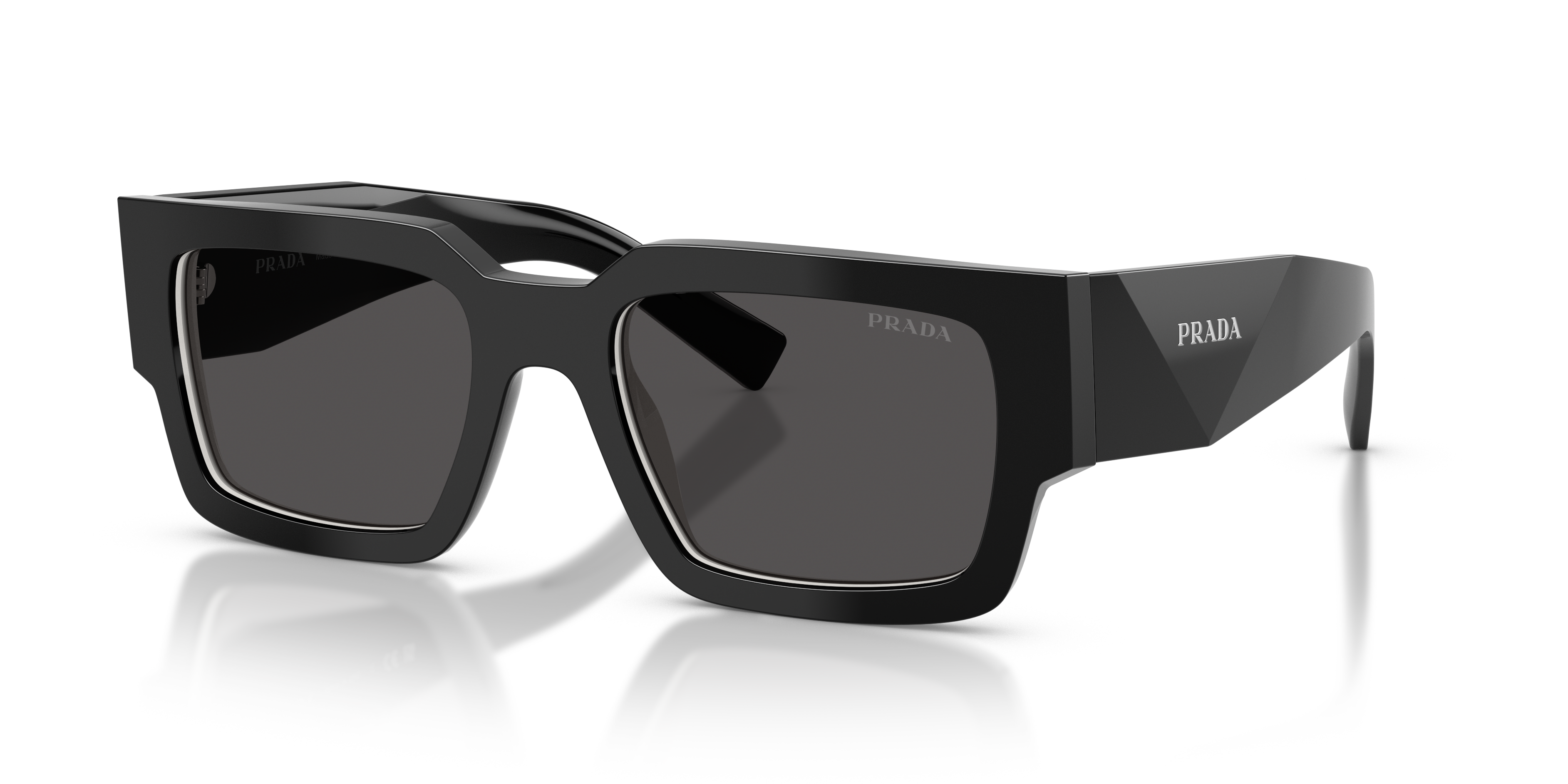 Prada PR B17S L (54 - 20) with Grey lenses and Black frame