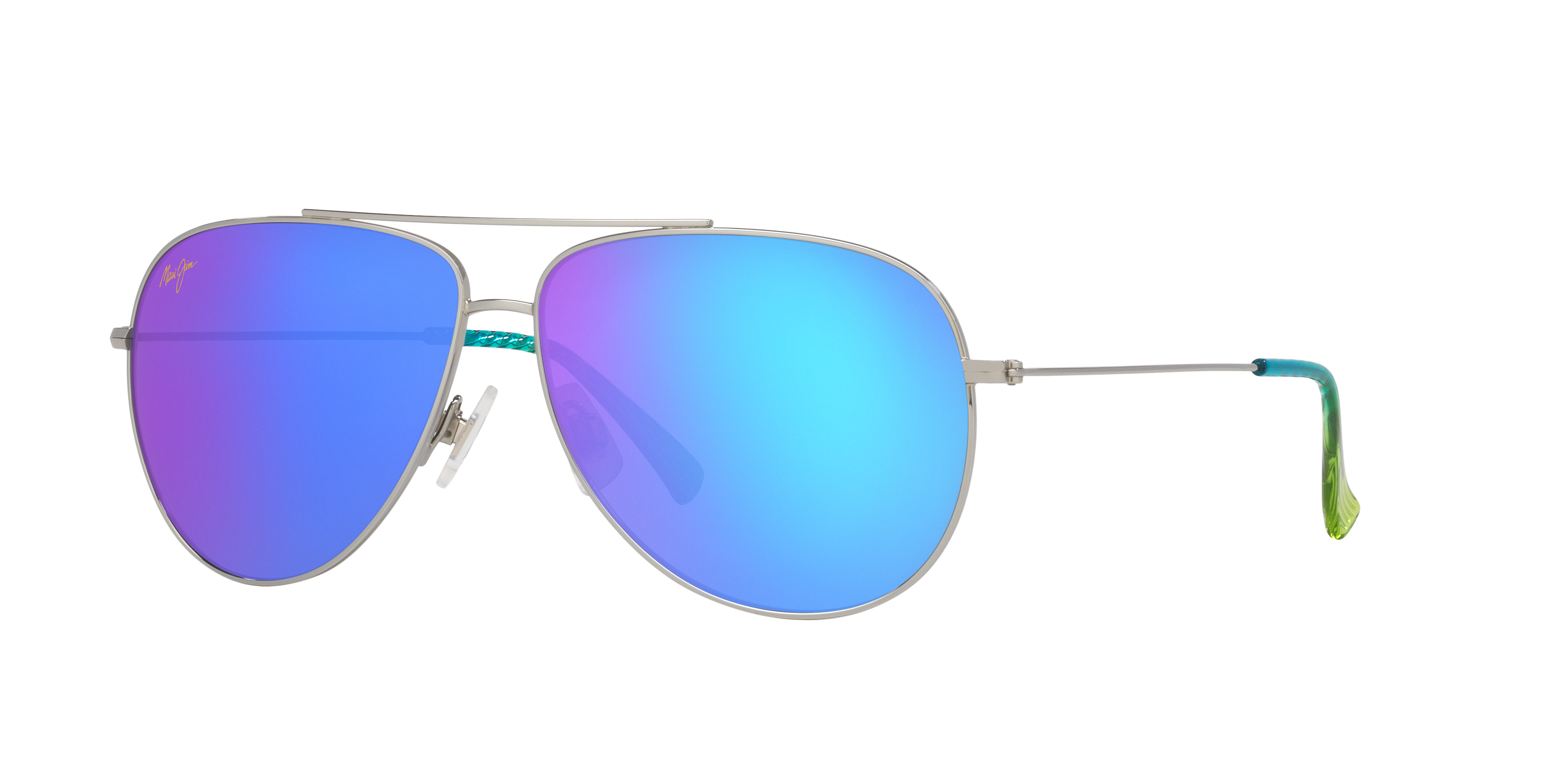 Maui Jim Hauu Oli XL XL (62 - 12) with Blue lenses and Silver