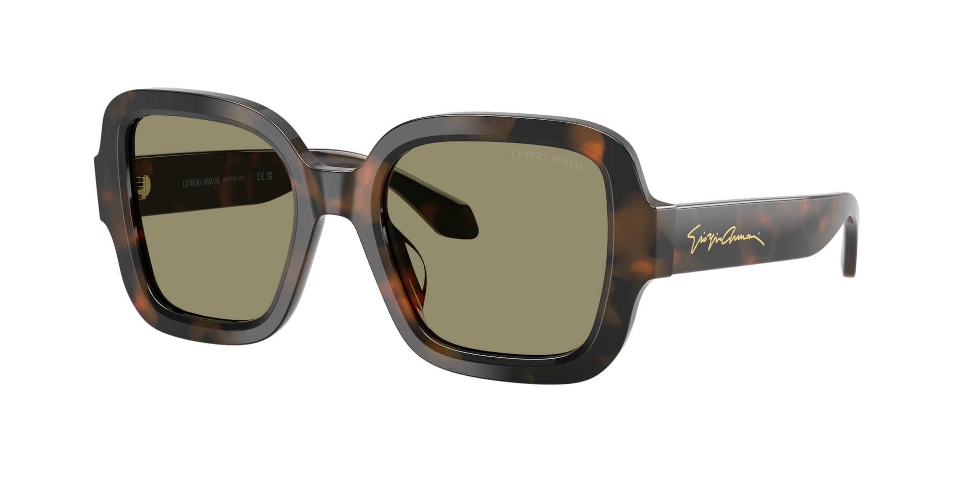 Giorgio Armani Woman Sunglass AR8268U - Frame color: Brown Tortoise, Lens color: Green