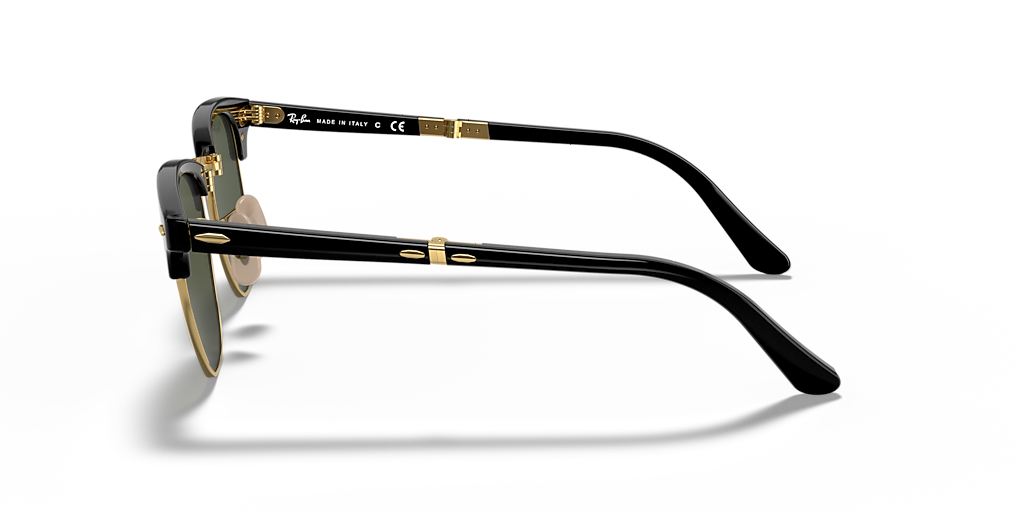 Ray-Ban Clubmaster Folding L (51 - 21) with Green lenses and Black