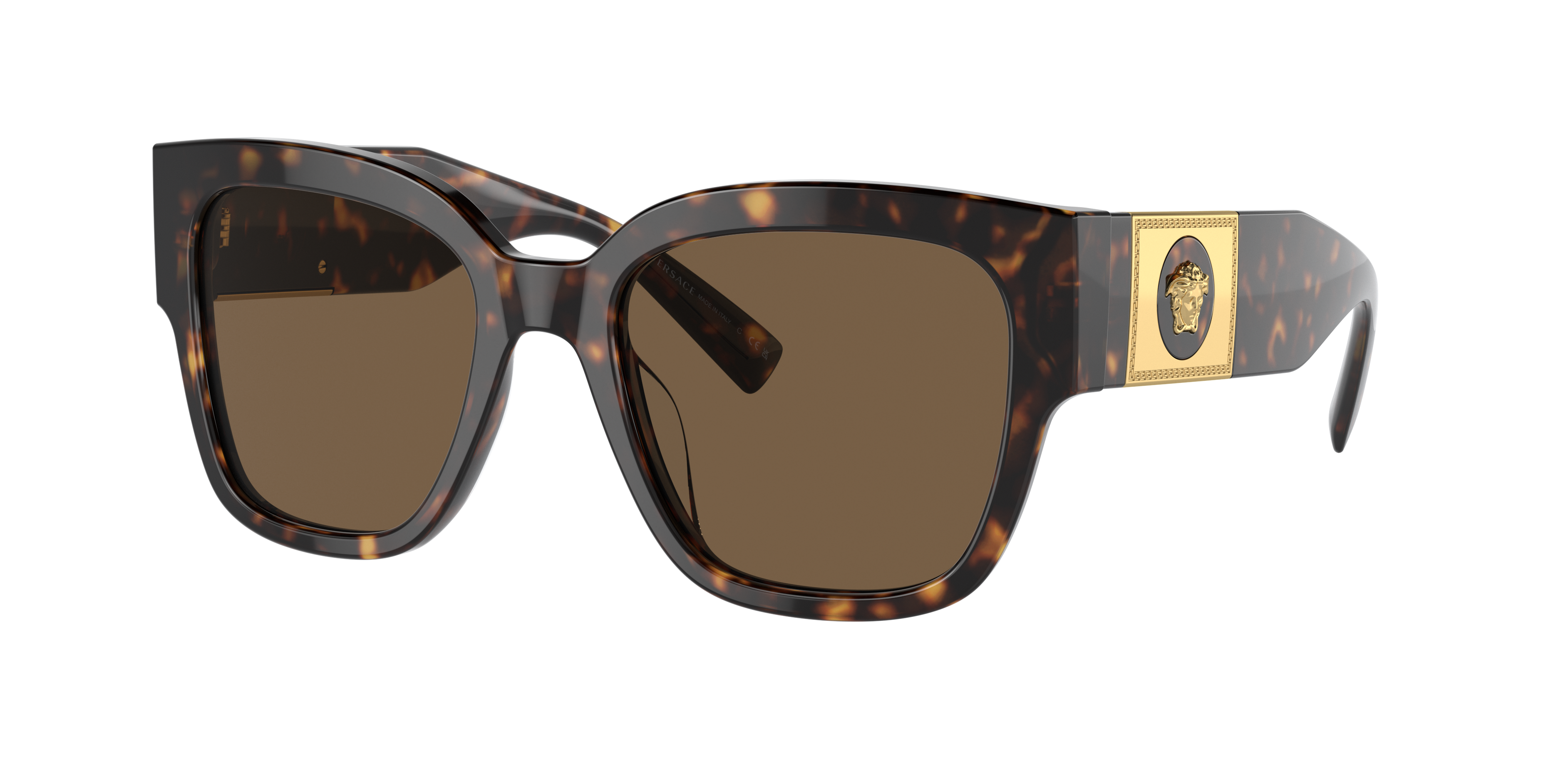 Versace Damen Dunkelbraun Frau Sunglass Ve4437u - Rahmenfarbe: Havana, Linsenfarbe: