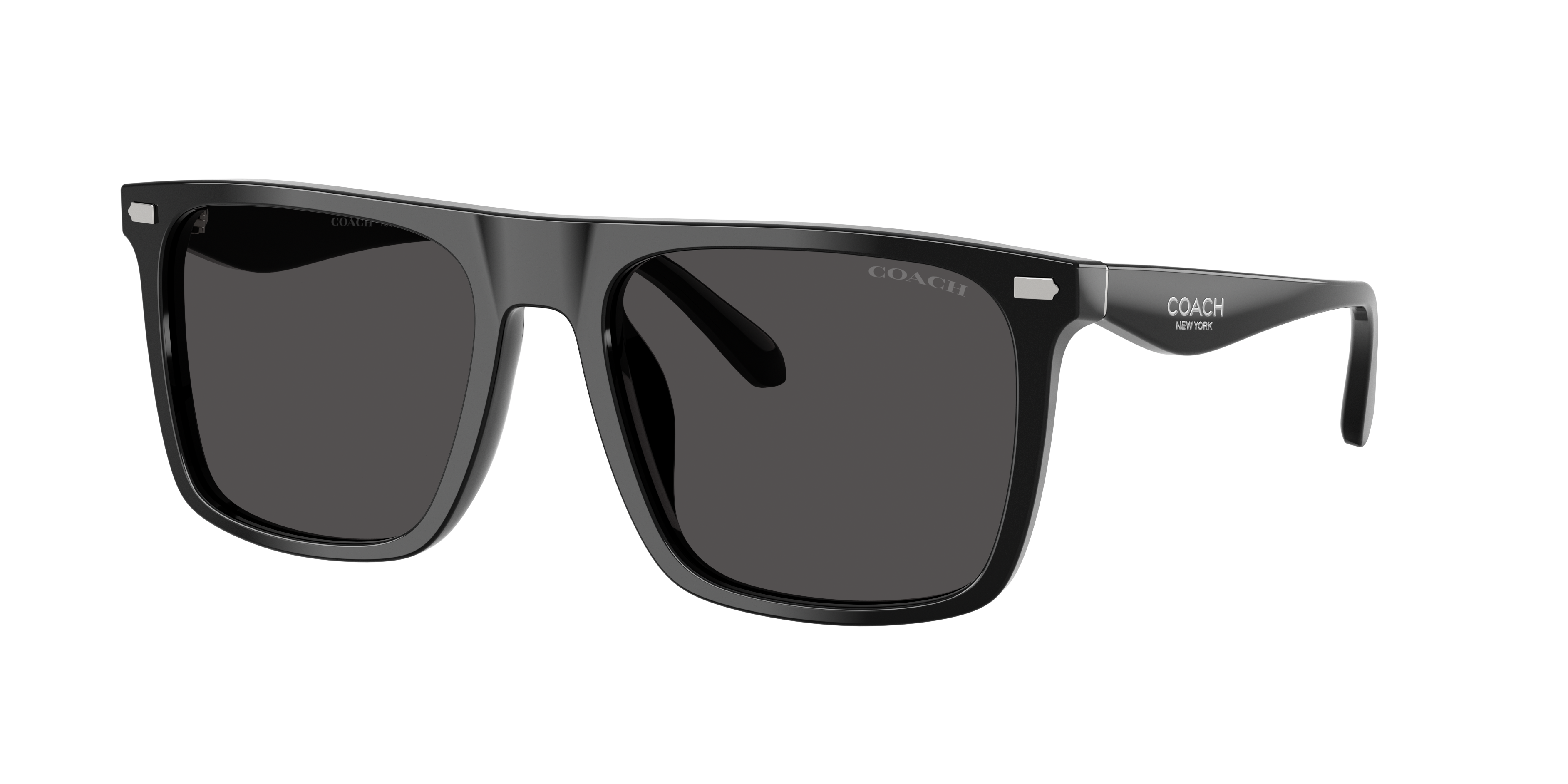 Coach Man Sunglass CBY95 -  Frame color: Black, Lens color: Grey Solid