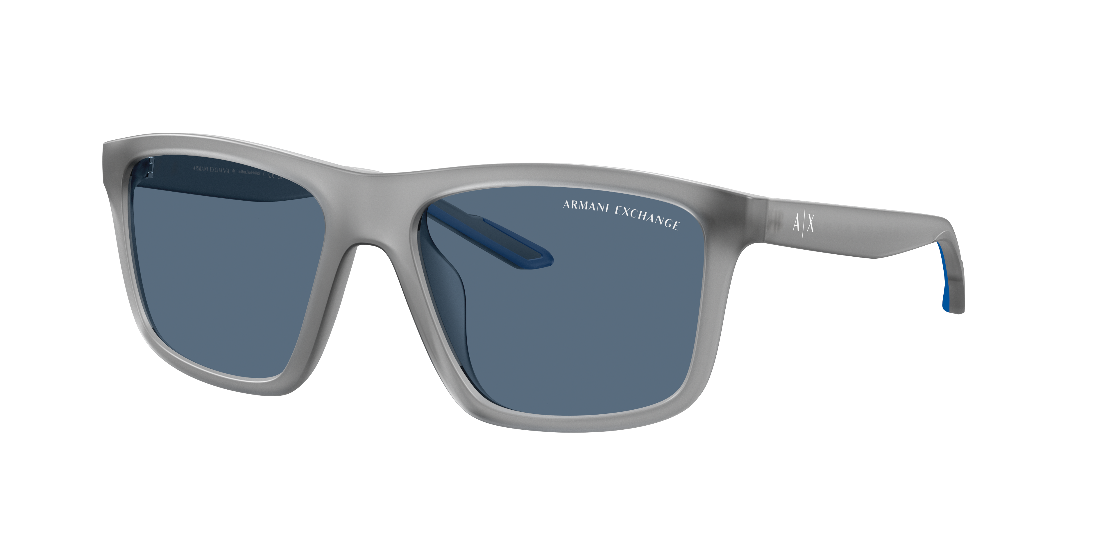 Armani Exchange Man Sunglass AX4149SU -  Frame color: Matt Opalescent Grey, Lens color: Dark Blue