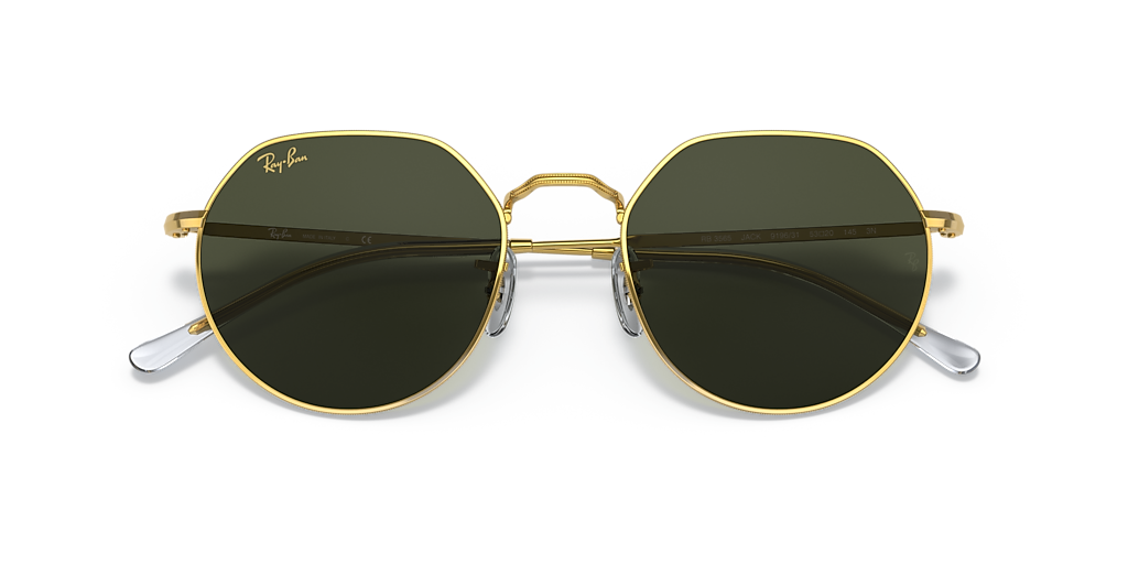 Ray-Ban Jack L (53 - 20) with Green lenses and Gold frame