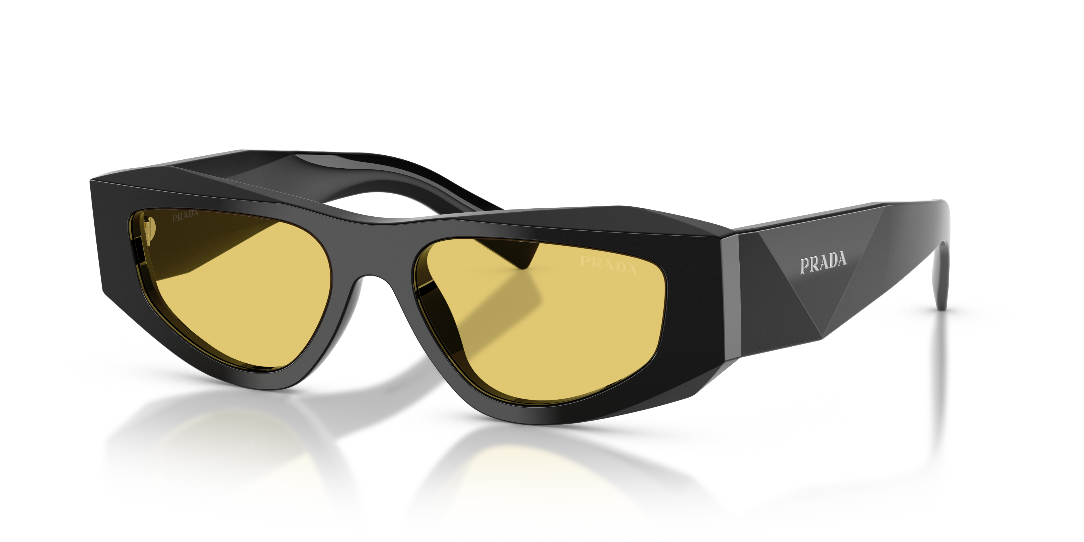 Prada PR B19SF M (53 - 17) with Yellow lenses and Black frame