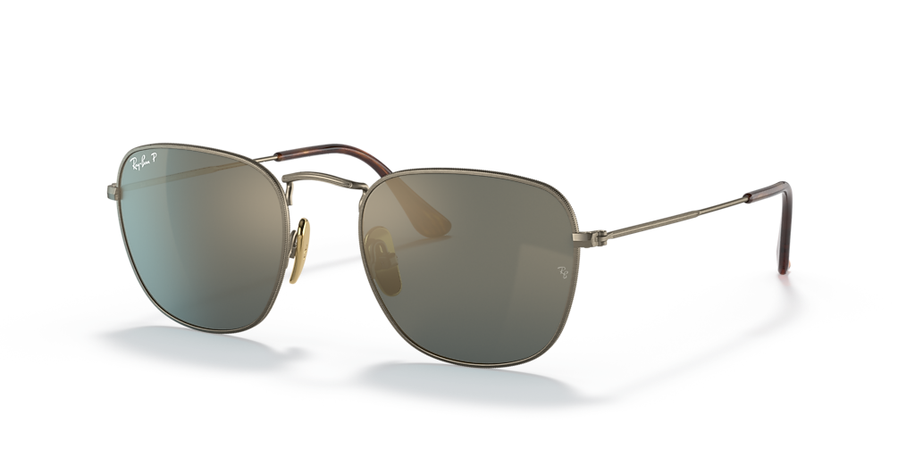 Ray-Ban Frank Titanium S (51 - 20) with Blue lenses and Gold frame