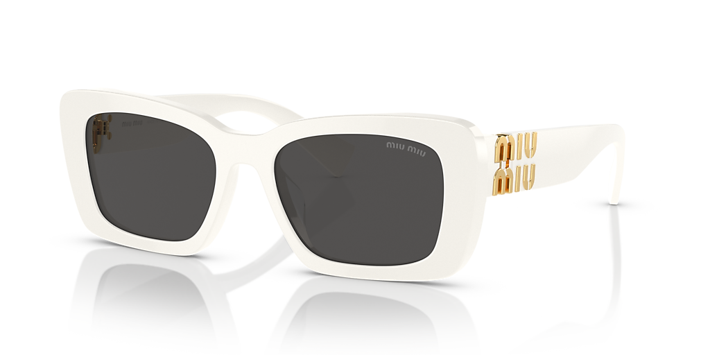 Miu Miu MU 07YS L (53 - 18) with Grey lenses and White frame