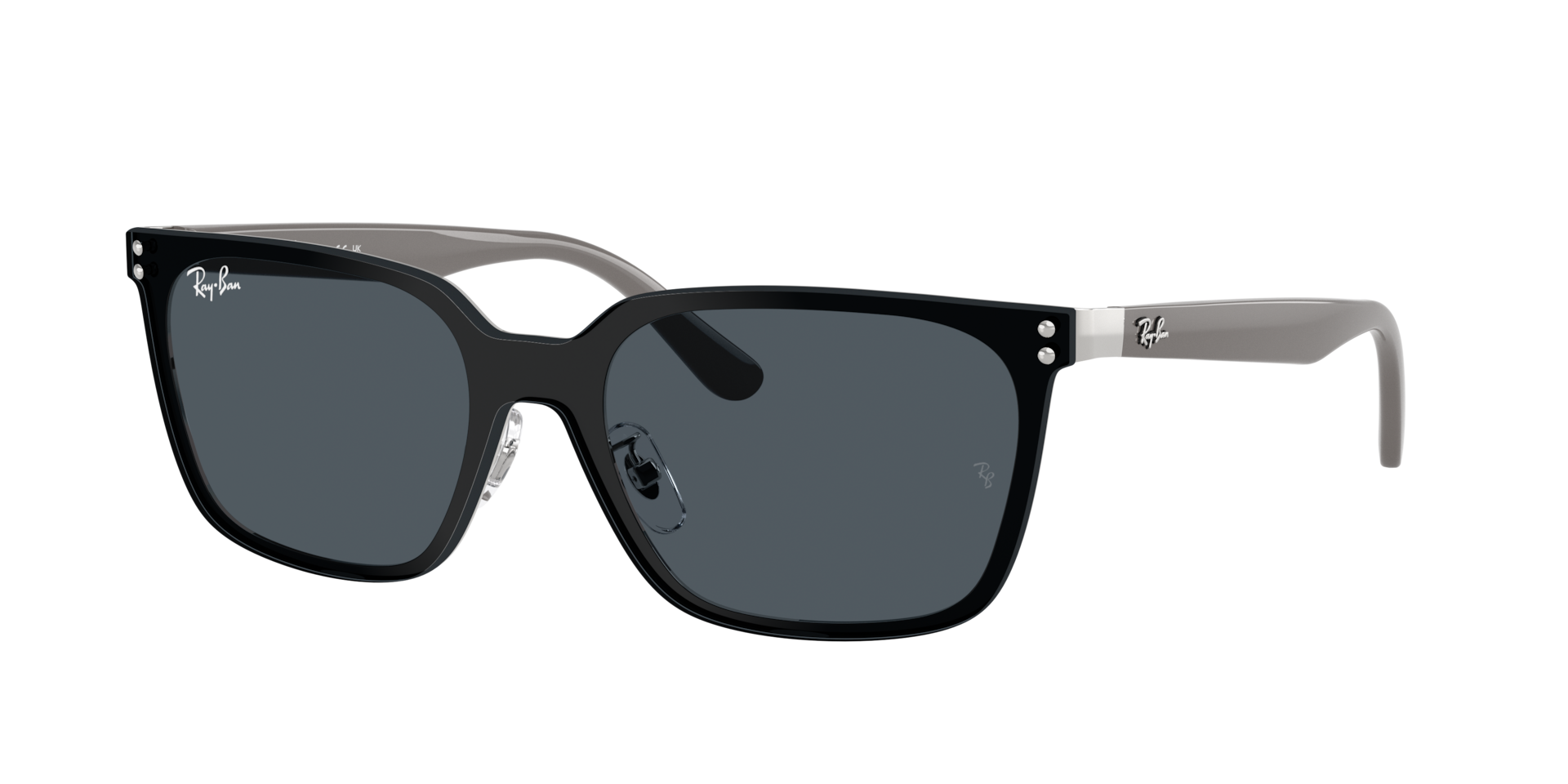 Ray-Ban Unisex Sunglass RB3784D -  Frame color: Silver, Lens color: Dark Grey