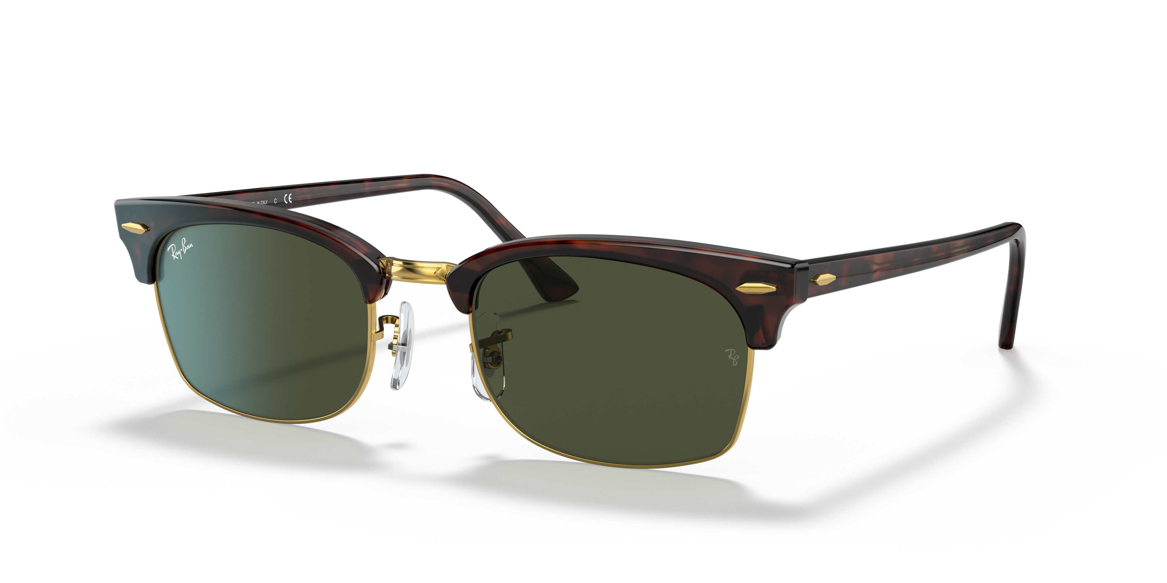 Ray-Ban Clubmaster Square Legend Gold M (52 - 21) with Green