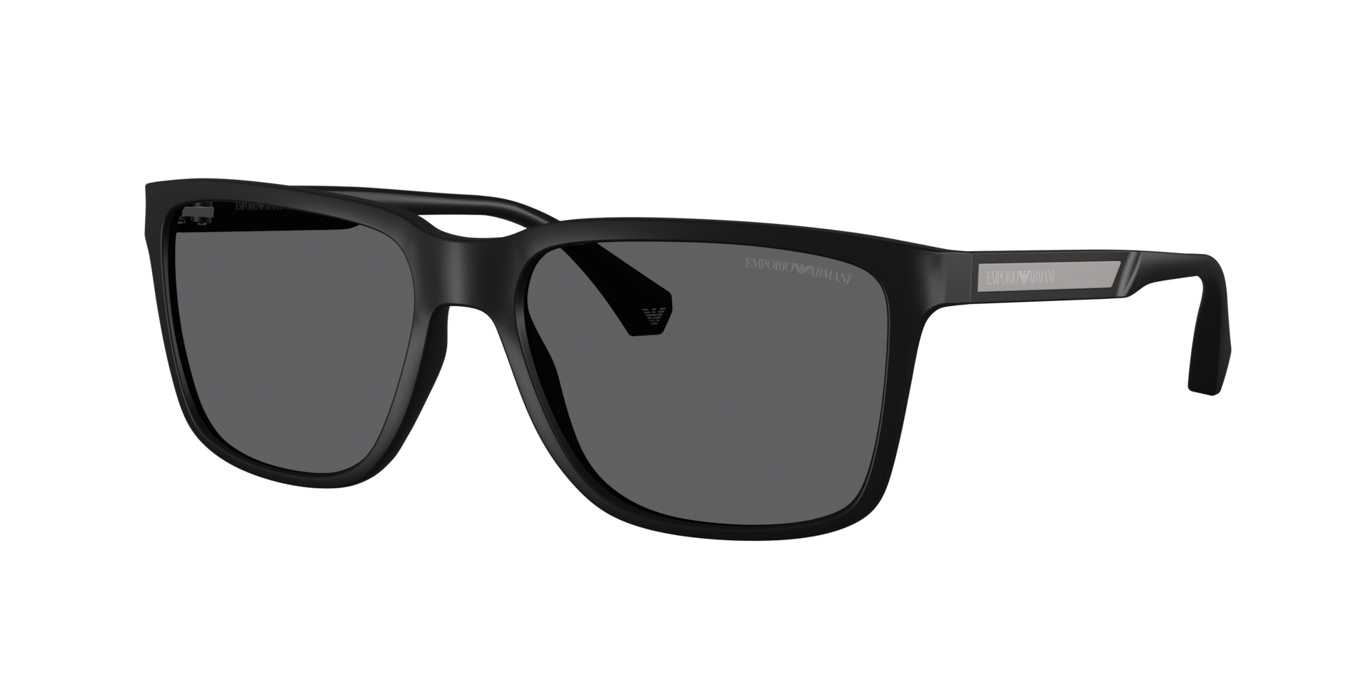 Emporio Armani Man Sunglass EA4047 -  Frame color: Rubber Black, Lens color: Grey Polarized