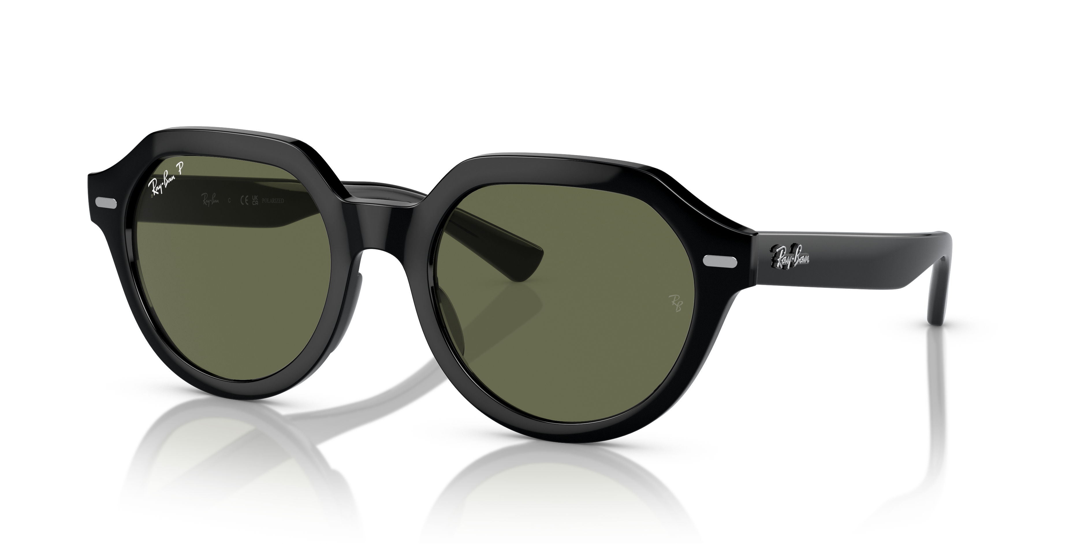 Ray-Ban Gina XL (53 - 21) with Green lenses and Black frame