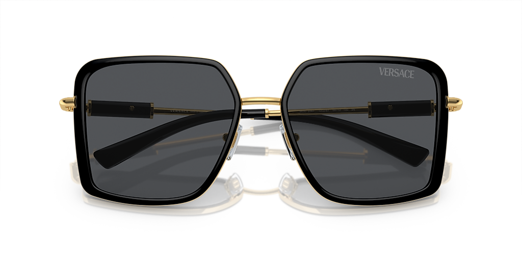 Versace VE2261 XXL (56 - 18) with Grey lenses and Black frame
