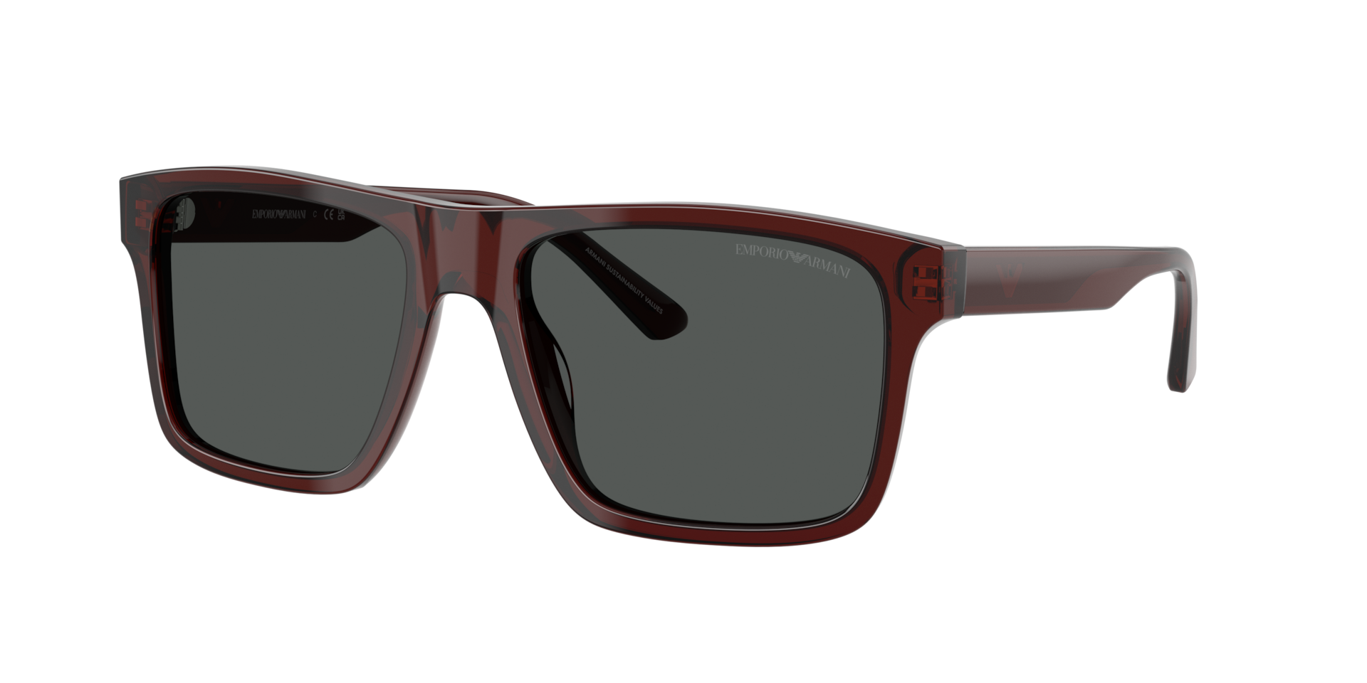 Emporio Armani Homme Sunglass EA4232 - Couleur du Monture Transparent Marron Couleur de Lentille Smoke 74 €