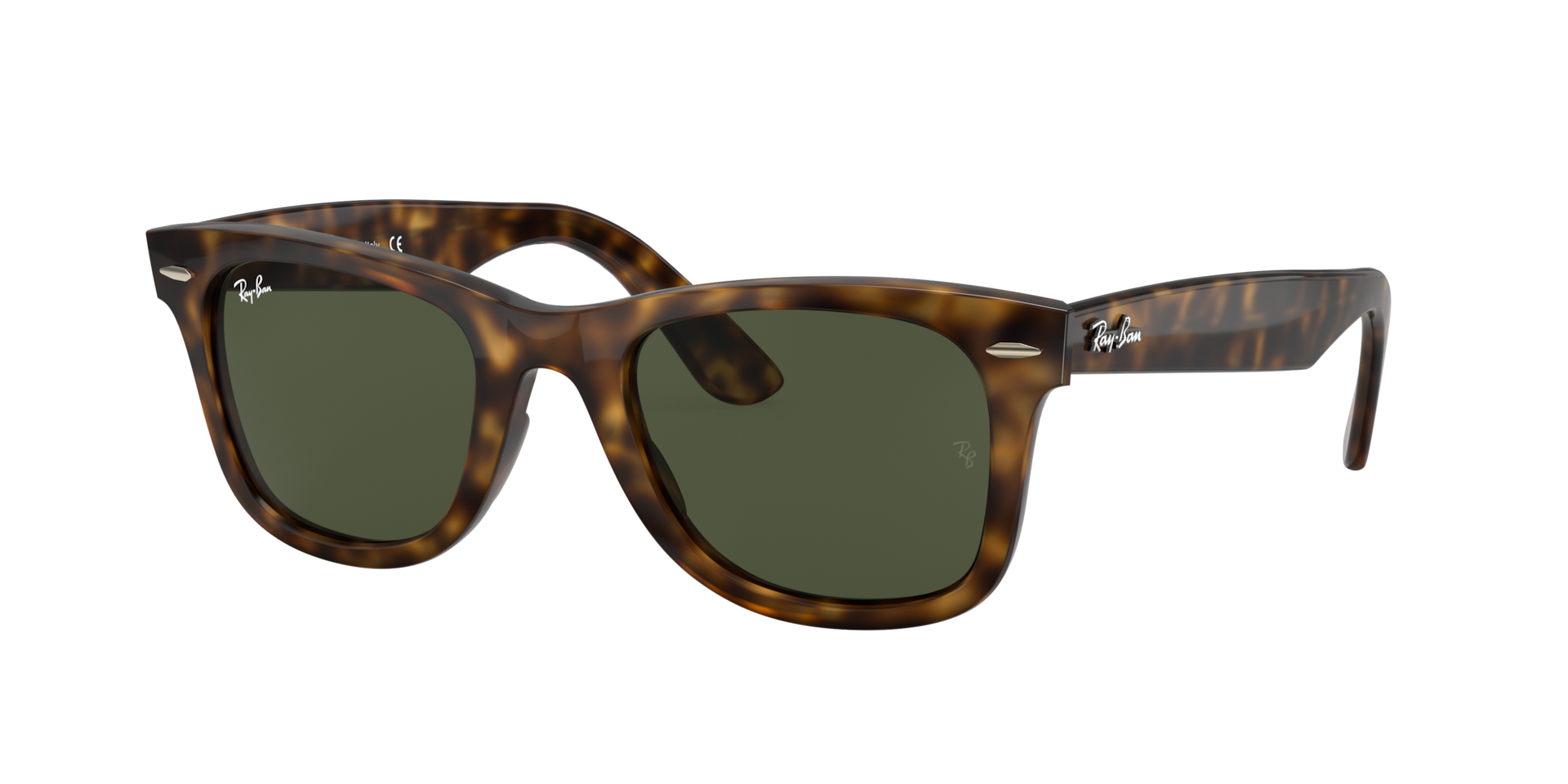 Ray-Ban Wayfarer Ease M (50 - 22) with Green lenses and Tortoise