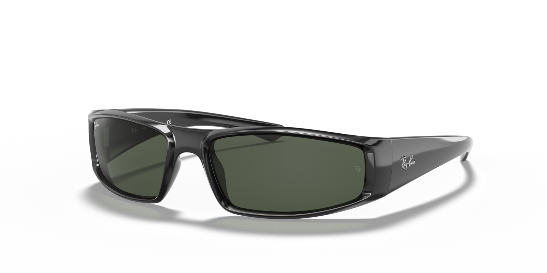 Ray-Ban RB4335 S (58 - 17) with Green lenses and Black frame