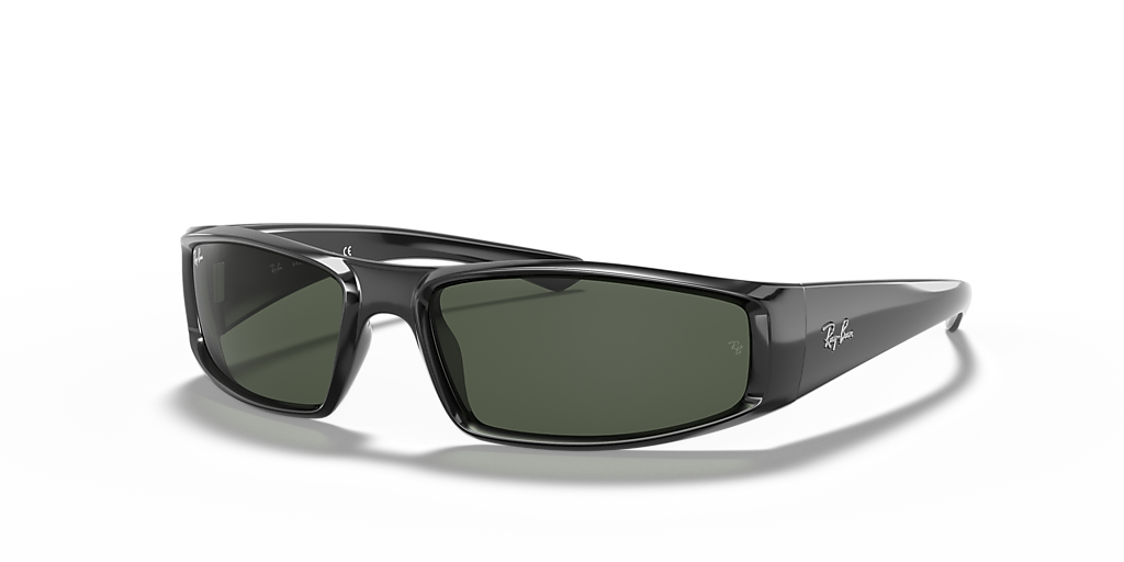 Ray-Ban RB4335 S (58 - 17) with Green lenses and Black frame