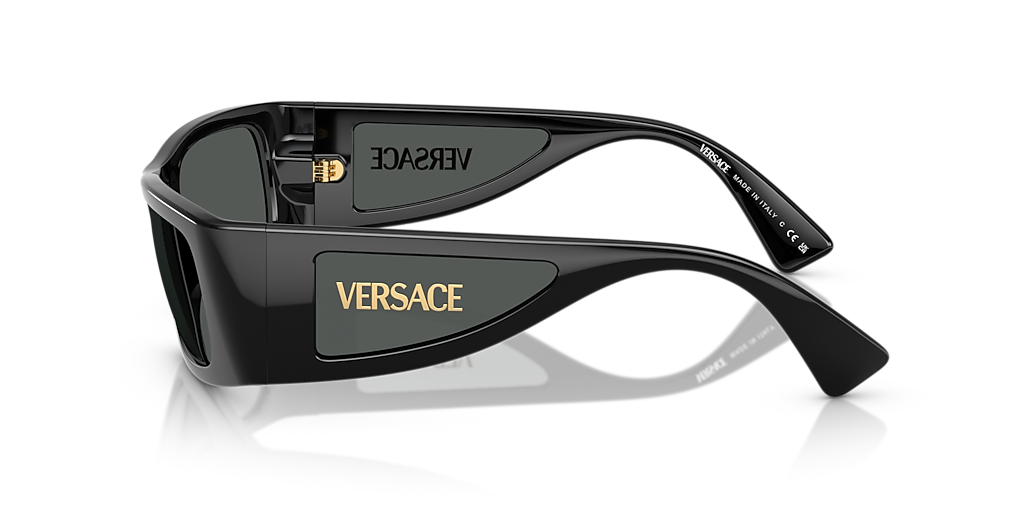 Versace VE4482 M (57 - 16) com Lentes Cinza e Armação Preto