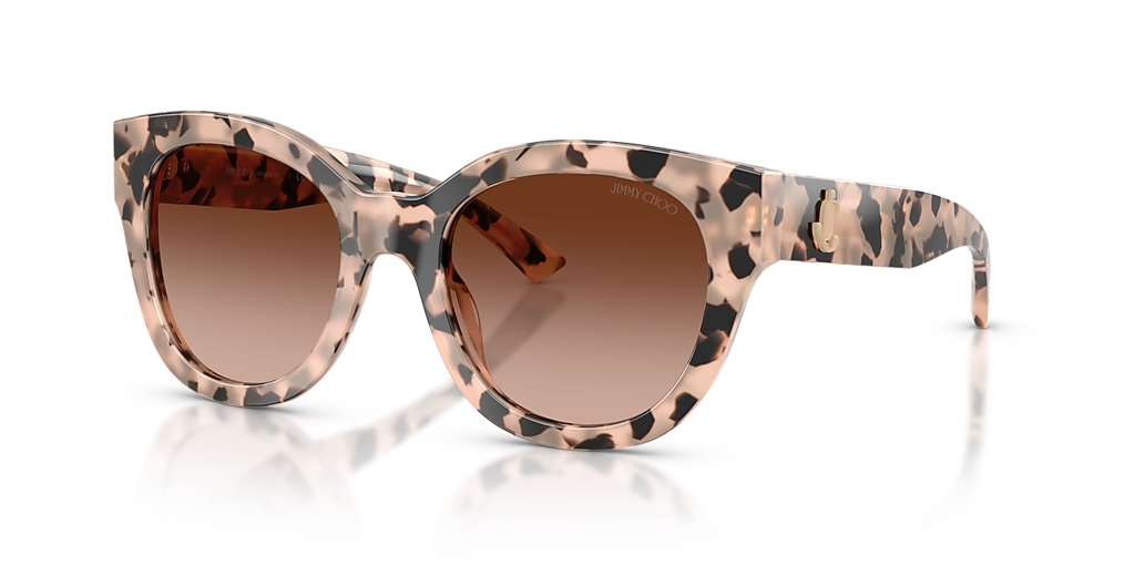 みちこです Jimmy Choo JC5053 M (51 - 20) with Brown lenses and Tortoise frame