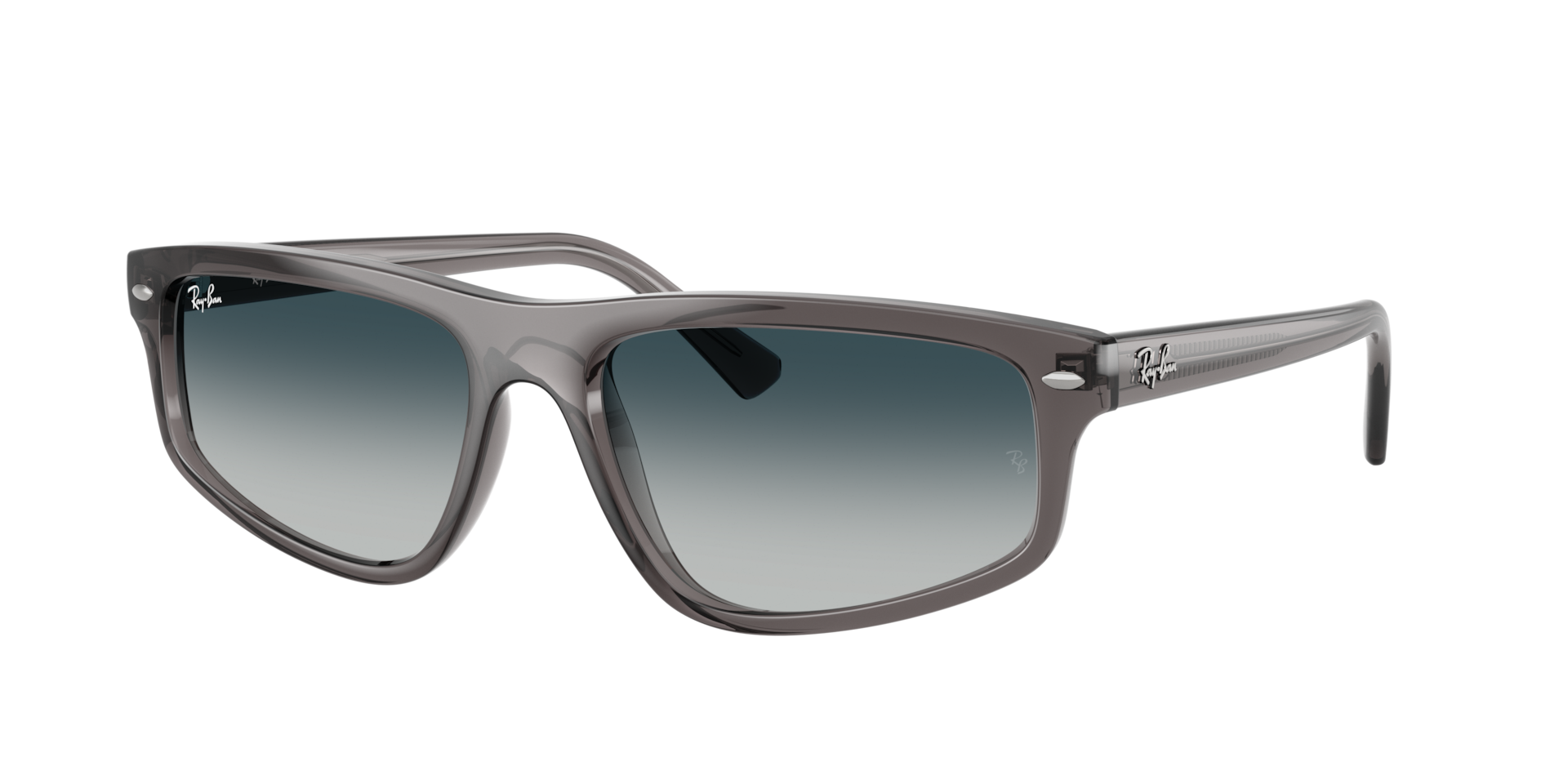 Ray-Ban Unisex Sunglass RB2225 -  Frame color: Opal Light Grey, Lens color: Grey Gradient Blu