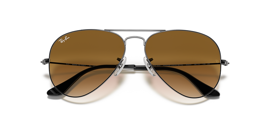Ray-Ban Aviator Gradient XL (58 - 14) with Brown lenses and Grey