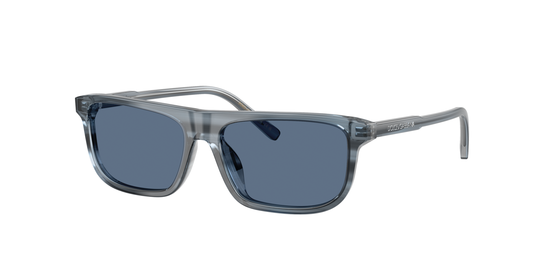 Dolce&Gabbana Unisex Sunglass DX4009 - Rahmenfarbe: Blau transparent/Blau gestreift, Linsenfarbe: Blau