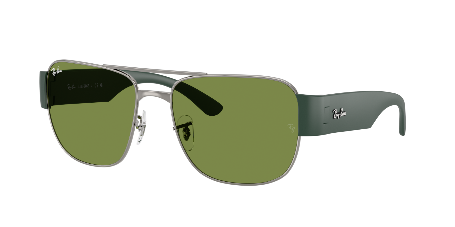 Ray-Ban Unisex Sunglass RB3756 -  Frame color: Gunmetal, Lens color: Green