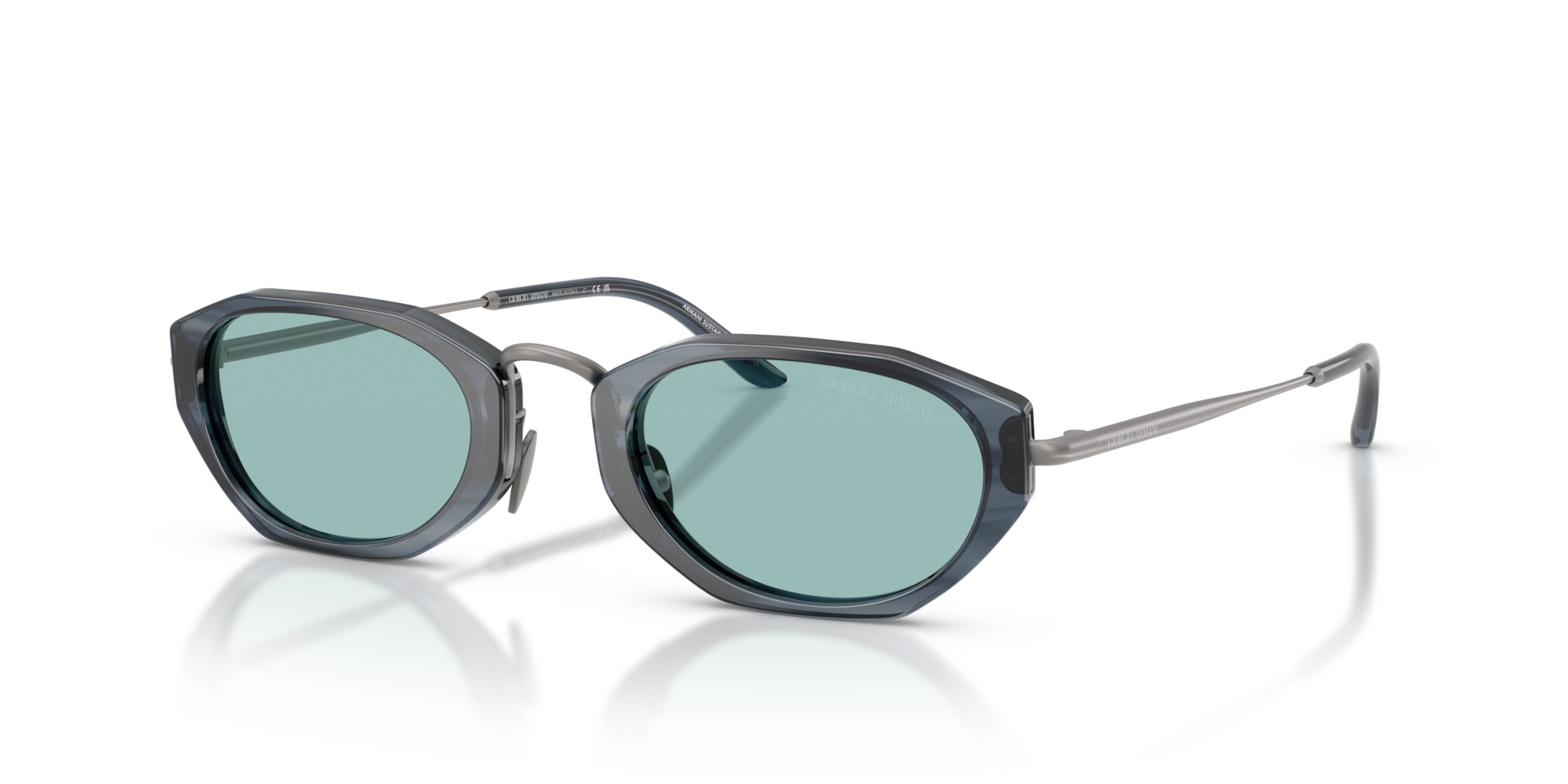Giorgio Armani AR8242 L (50 - 23) with Blue lenses and Grey frame