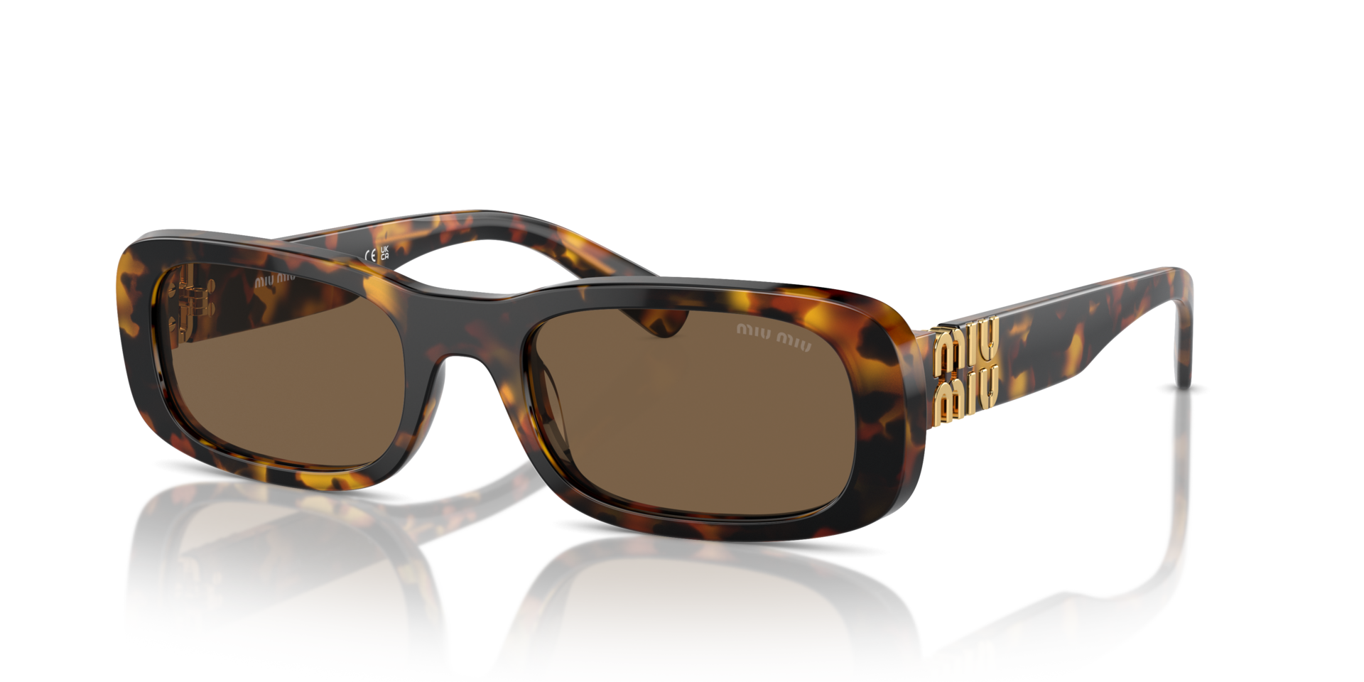 Miu Miu MU 08ZS S (53 - 20) with Brown lenses and Tortoise frame